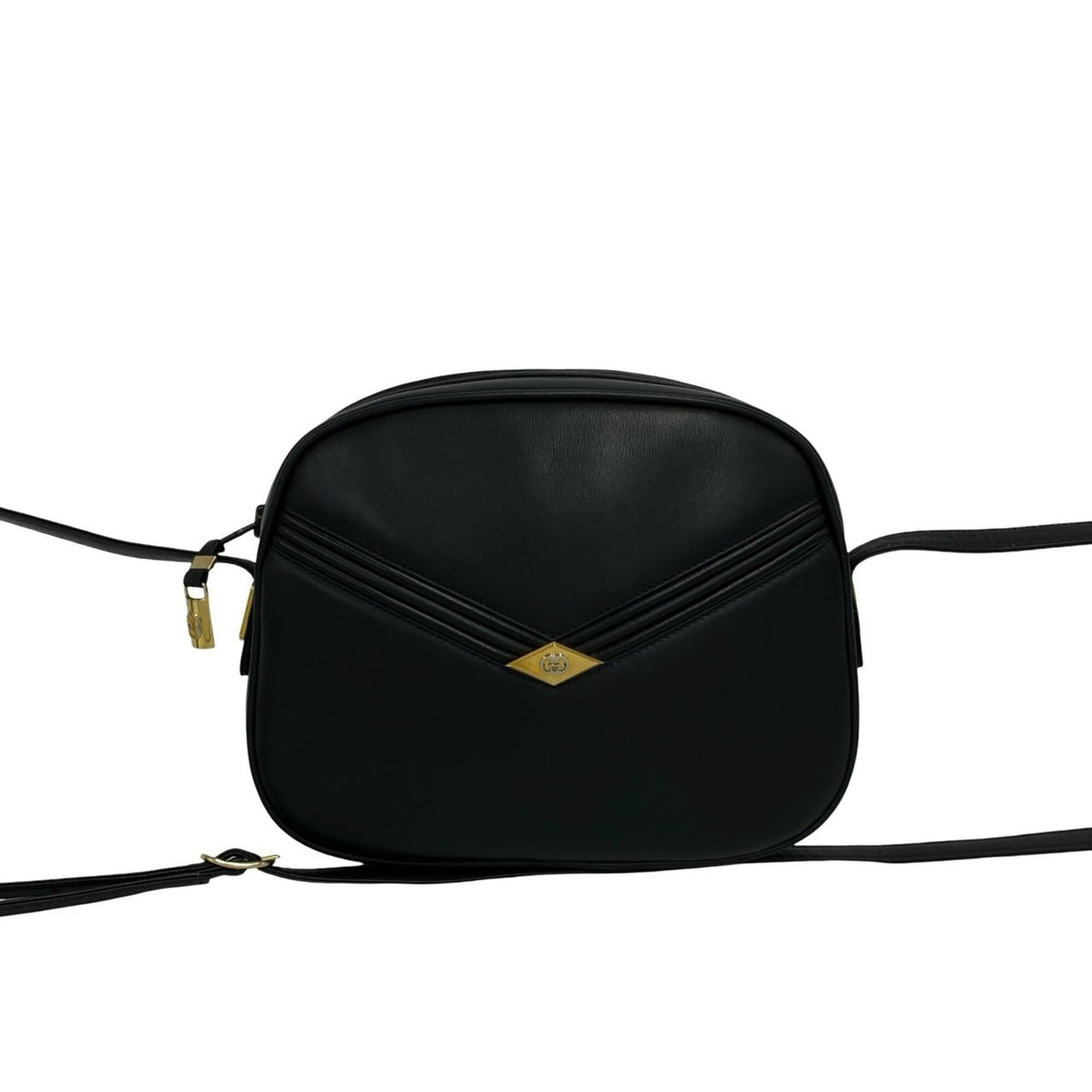 Gucci Black Leather Pochette Shoulder Bag (Pre-Owned)