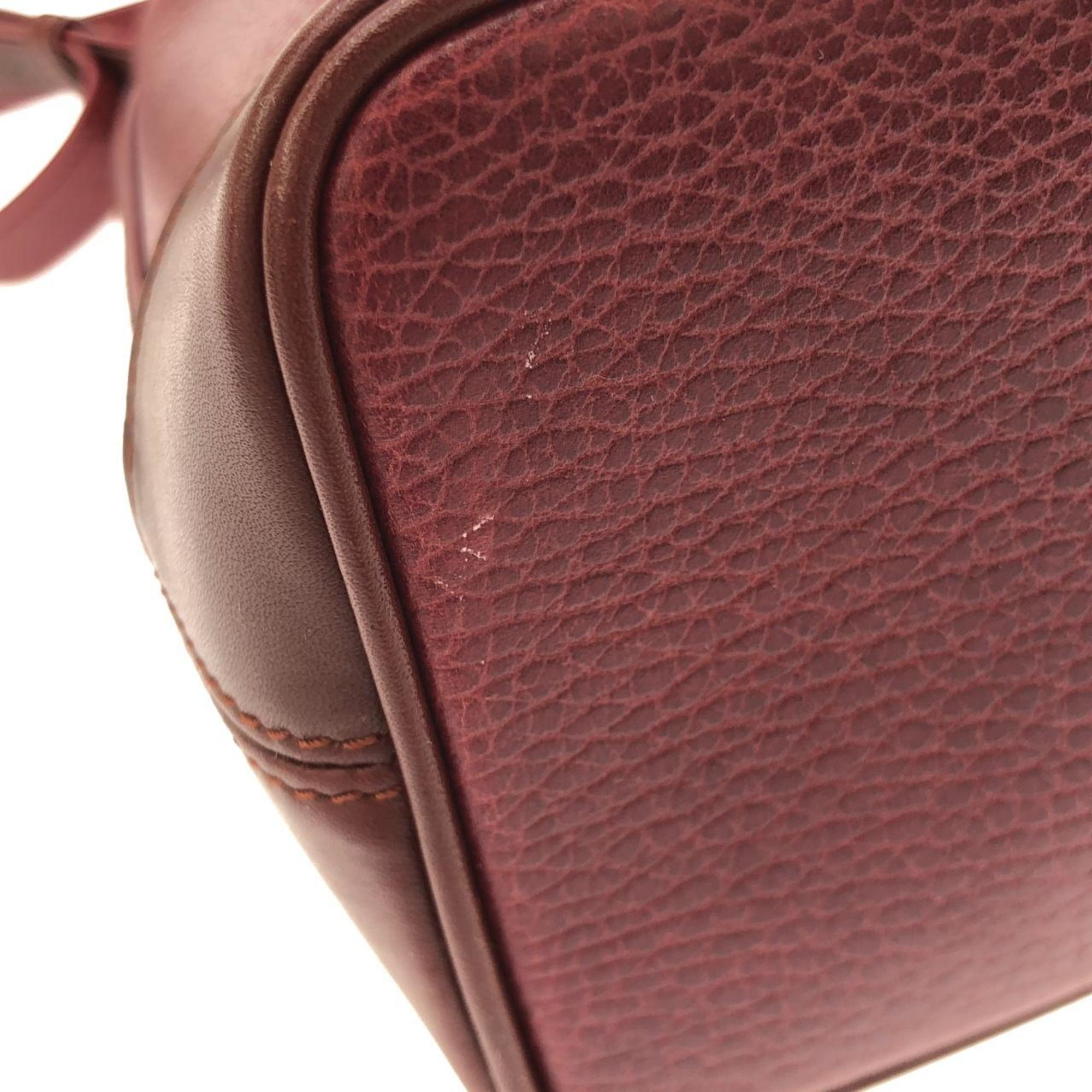 Cartier Bordeaux Leather Shoulder Bag (Pre-Owned)