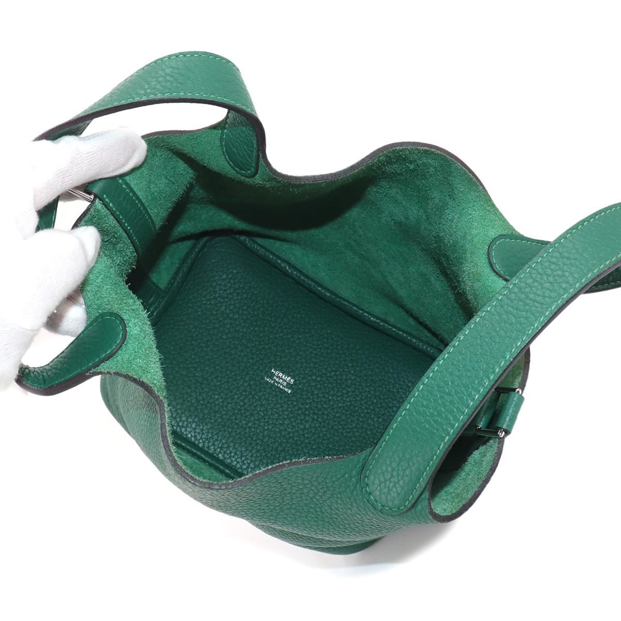 Piko Green Leather Handbag (Pre-Owned)