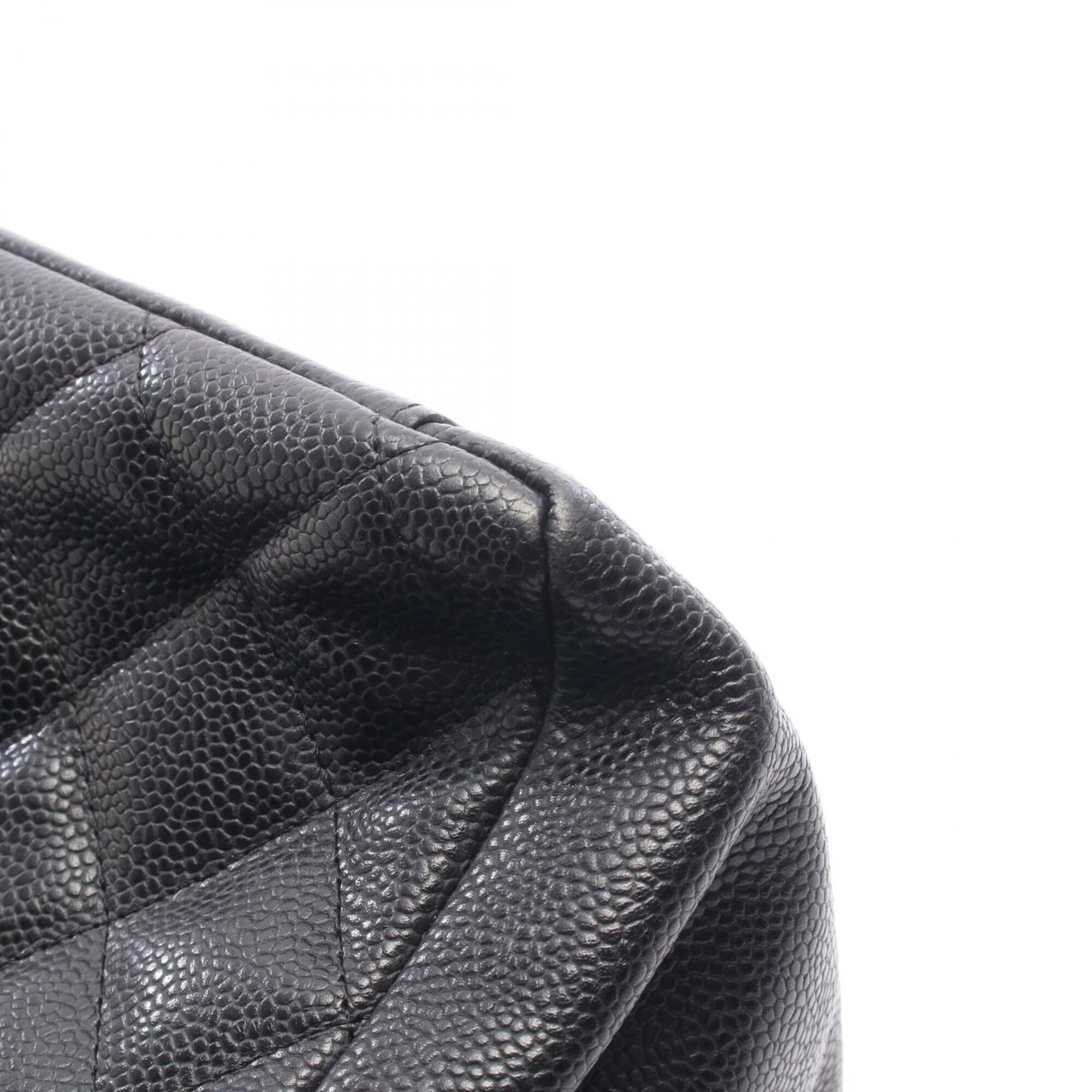 Chanel Black Grained Calfskin Handbag Tote Bag (Pre-Owned)