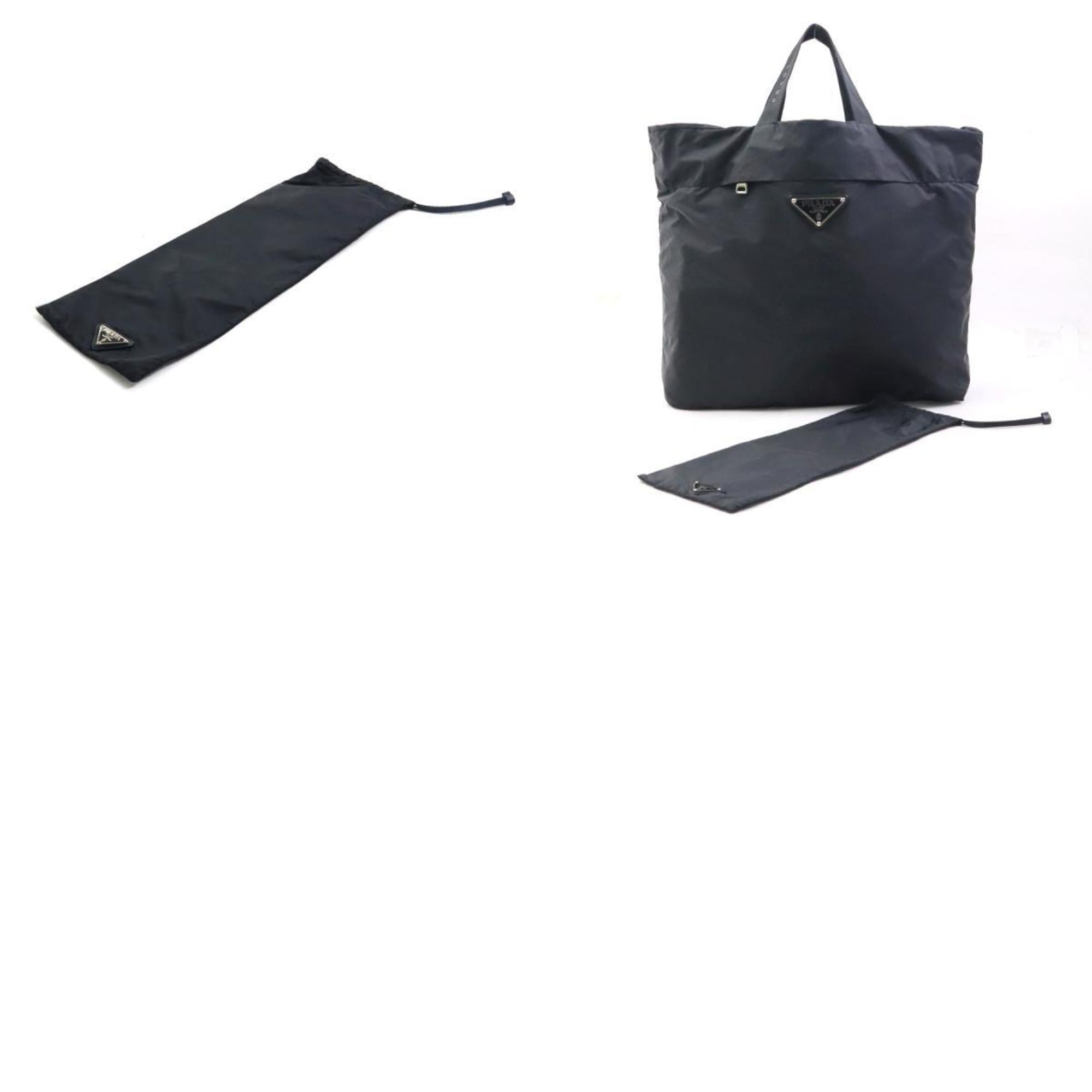 Prada Black Nylon Eco-Bag Handbag (Pre-Owned)