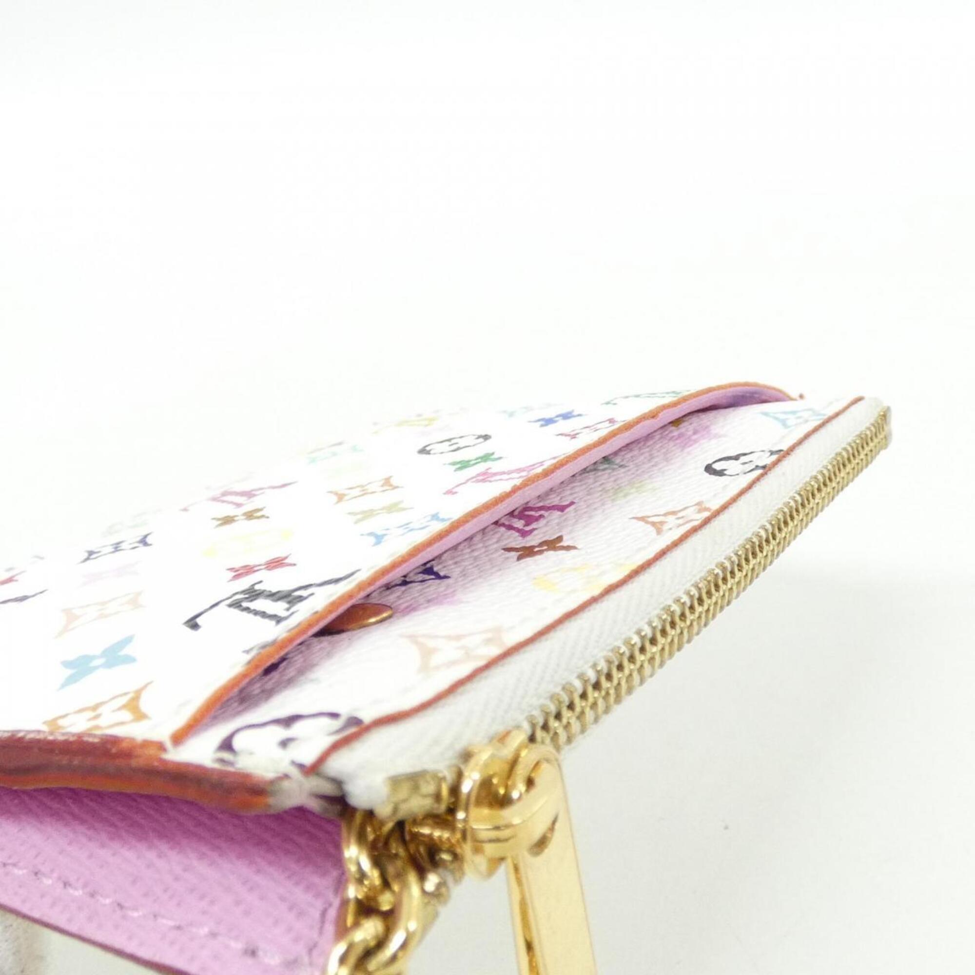 Louis Vuitton Multi-Color White Coated Canvas Coin Purse/Coin Case (Pre-Owned)