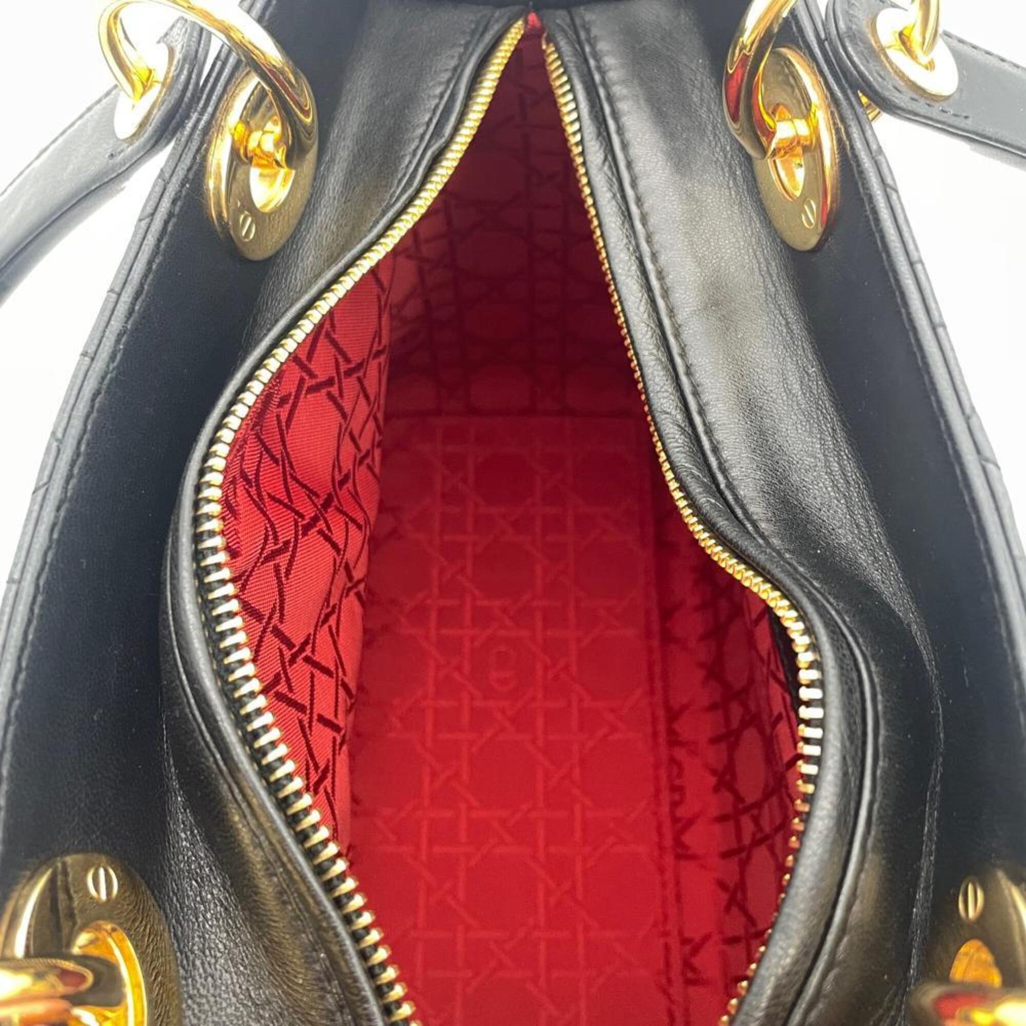 Christian Dior Black Leather Handbag (Pre-Owned)