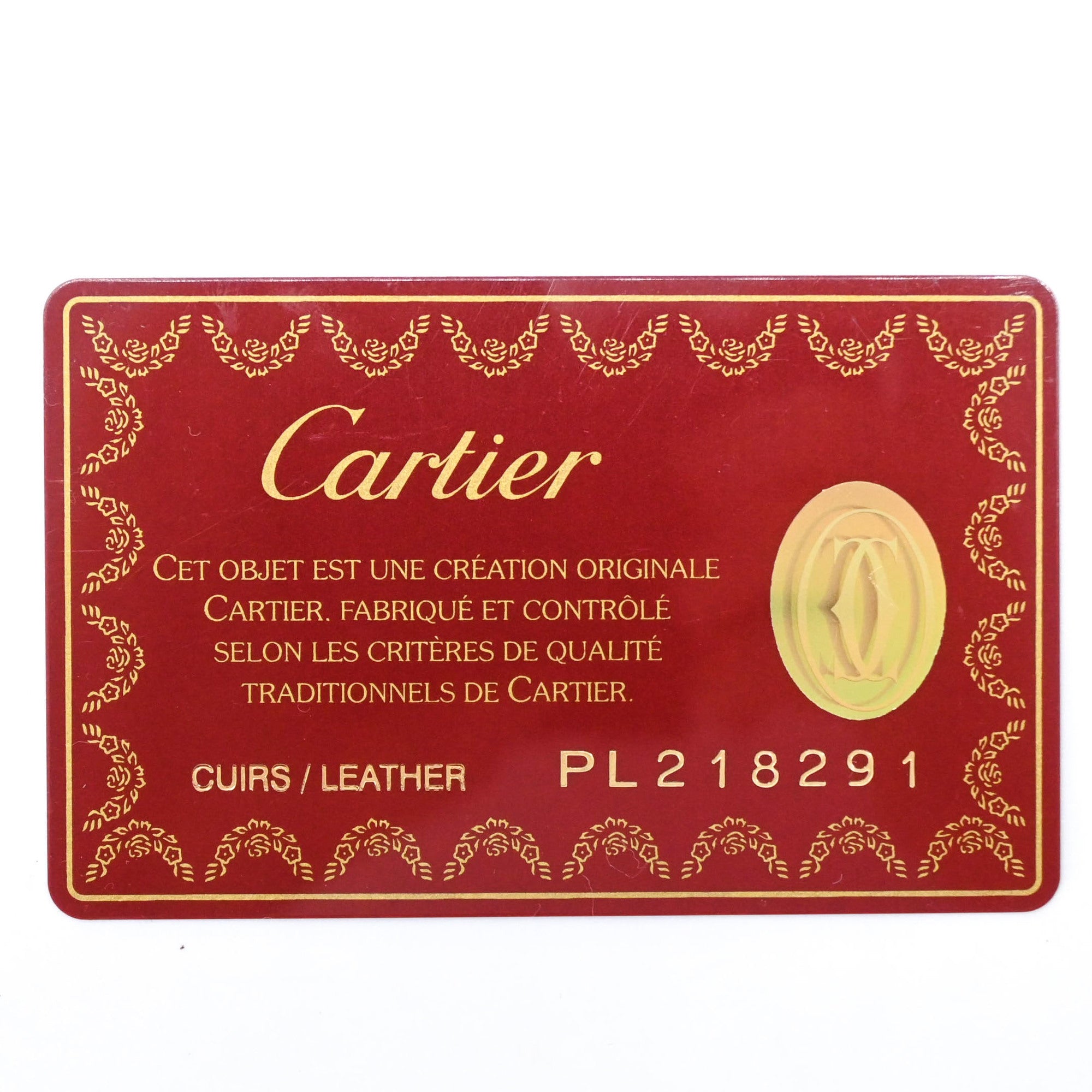 Cartier Black Bordeaux Leather (Pre-Owned)