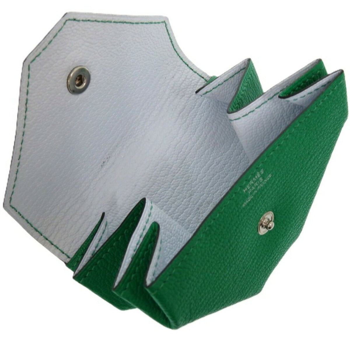 Hermes Green Mint Green Chevre Leather Coin Purse/Coin Case (Pre-Owned)