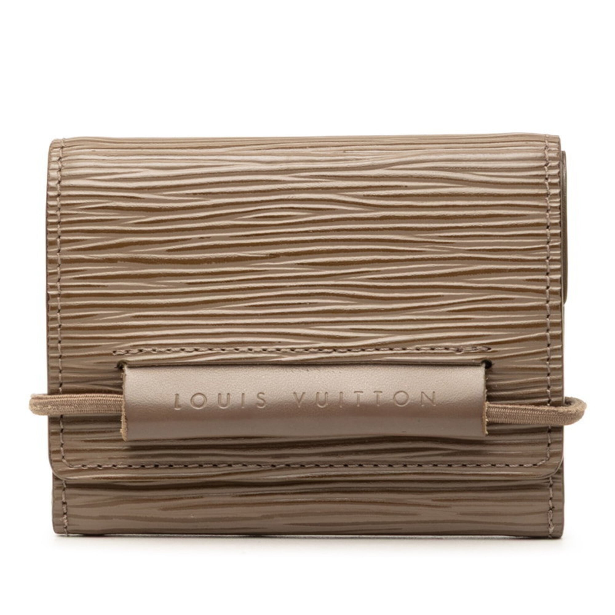 Louis Vuitton Brown Leather Wallet (Tri-Fold) (Pre-Owned)