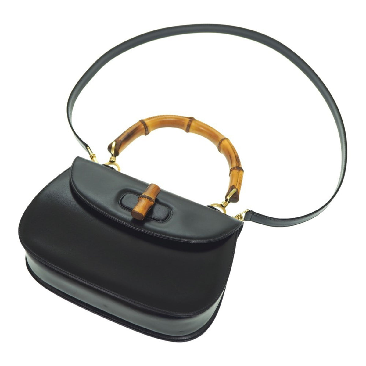 Gucci Black Leather Handbag (Pre-Owned)