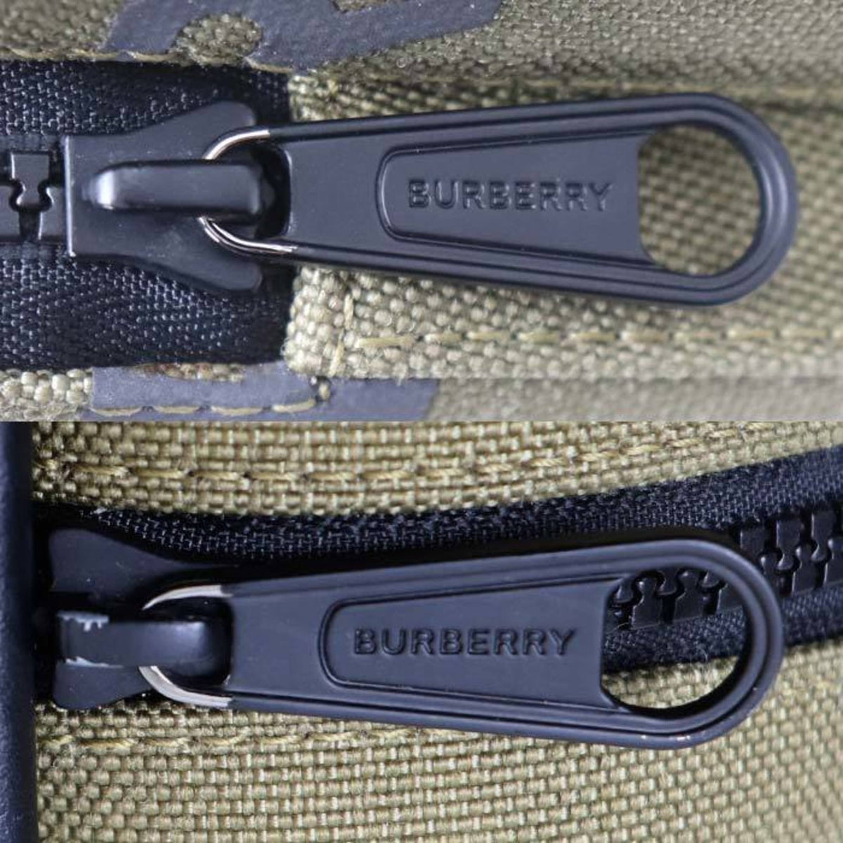 Burberry Khaki Canvas Shoulder Bag (Pre-Owned)