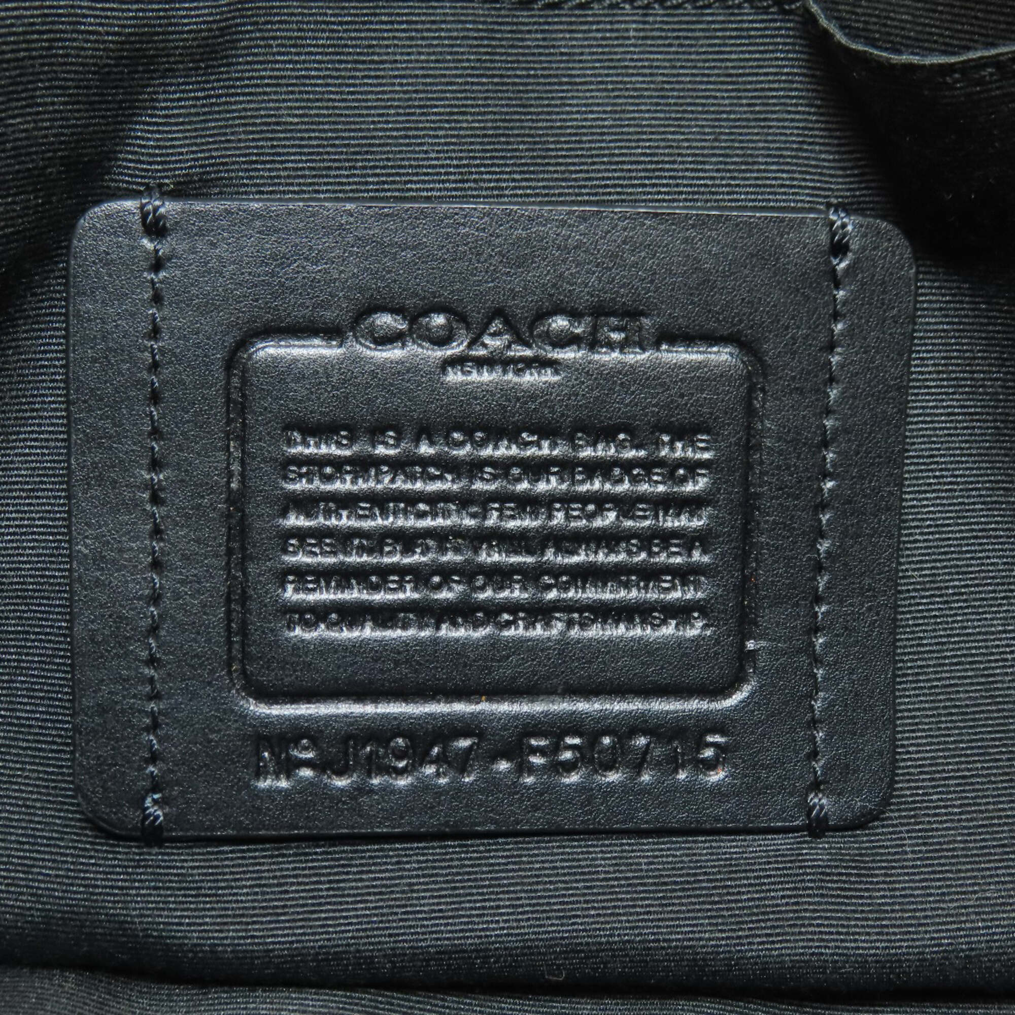 Coach Signature Black Pvc Shoulder Bag (Pre-Owned)