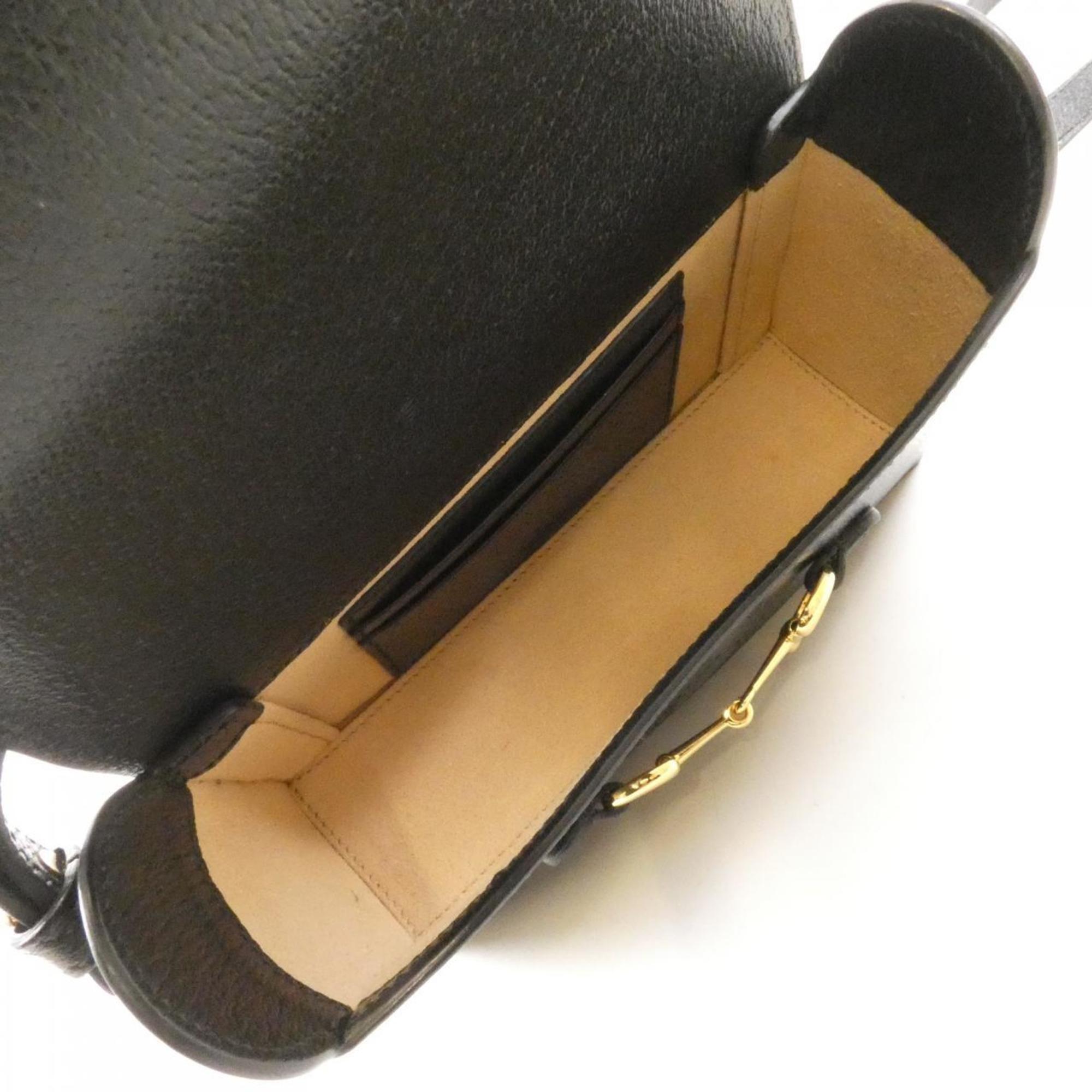 Gucci Black Leather Shoulder Bag (Pre-Owned)