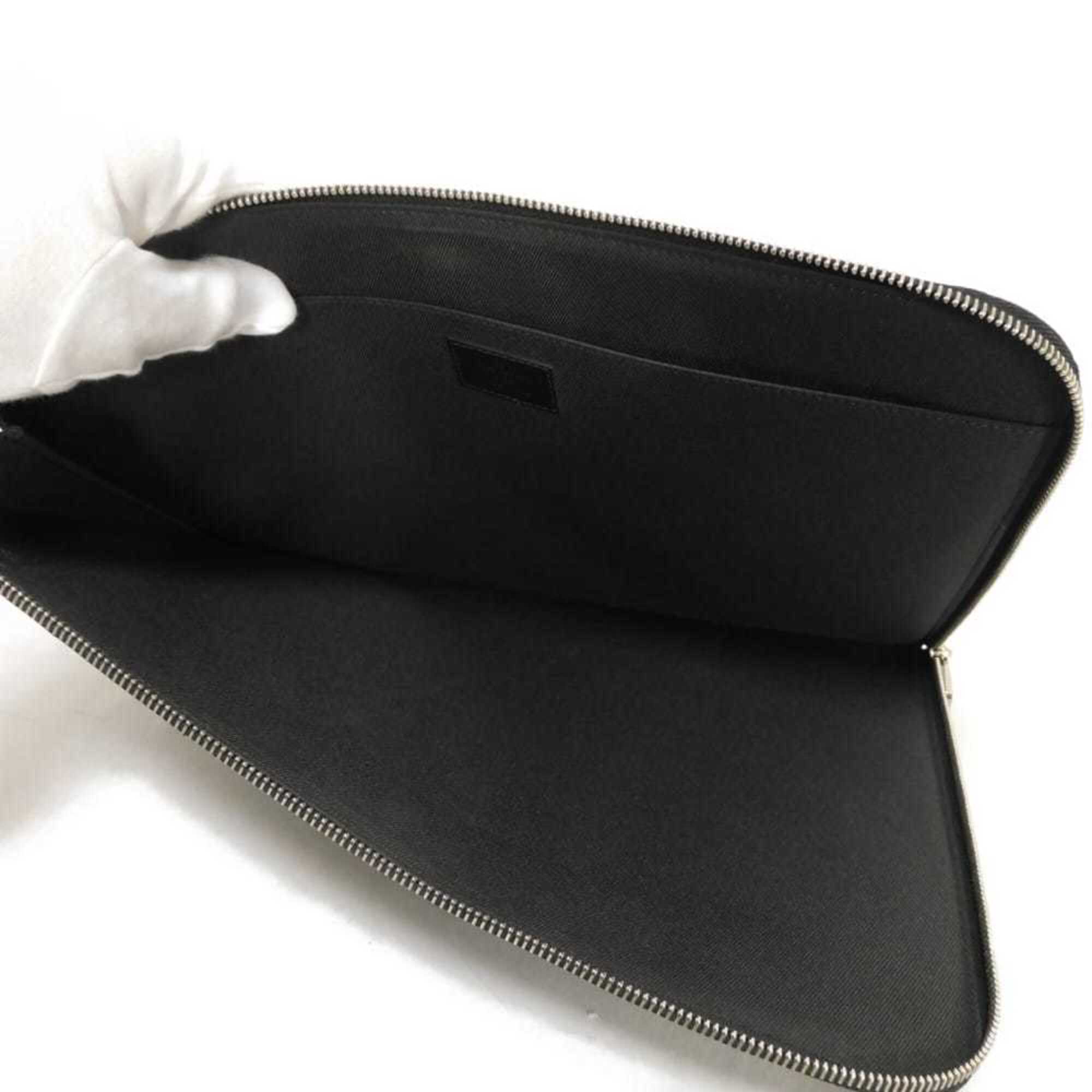 Louis Vuitton Black Blue Damier Graphite Canvas Clutch Bag Pochette (Pre-Owned)