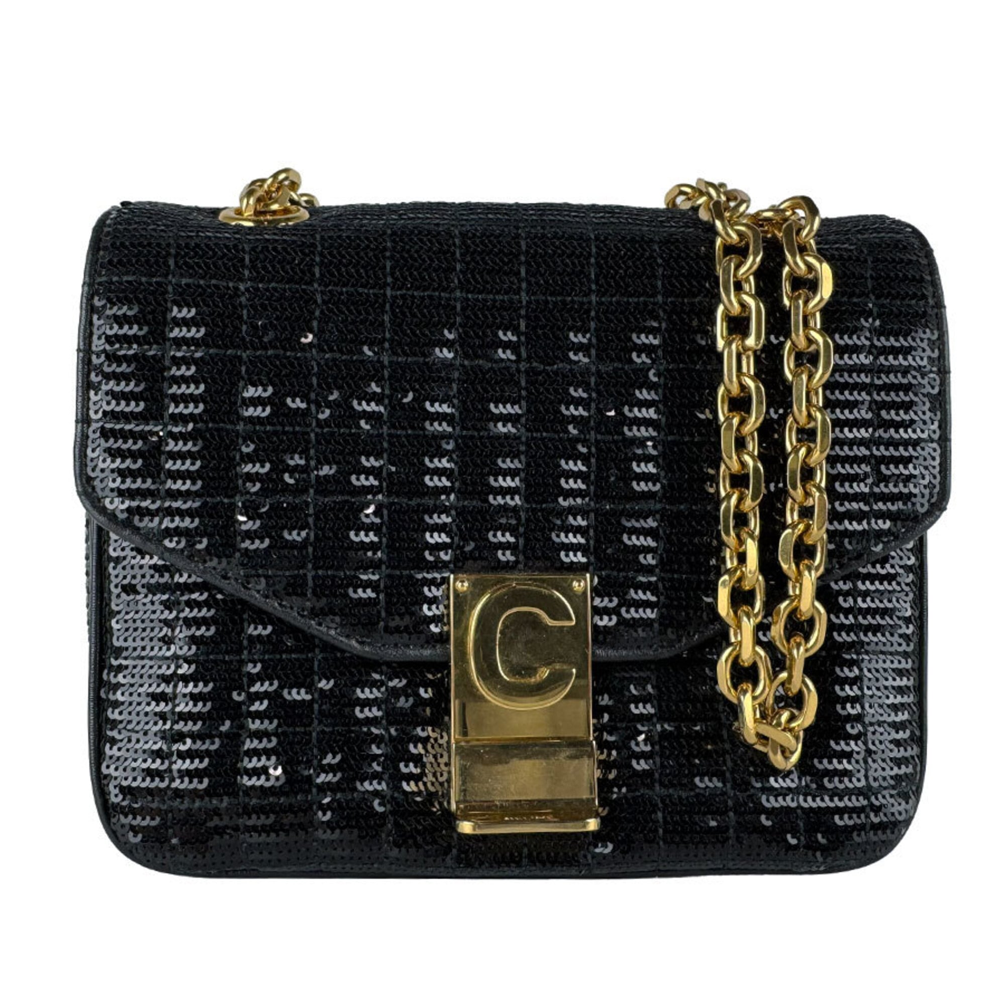 Celine Black Spangles Shoulder Bag (Pre-Owned)
