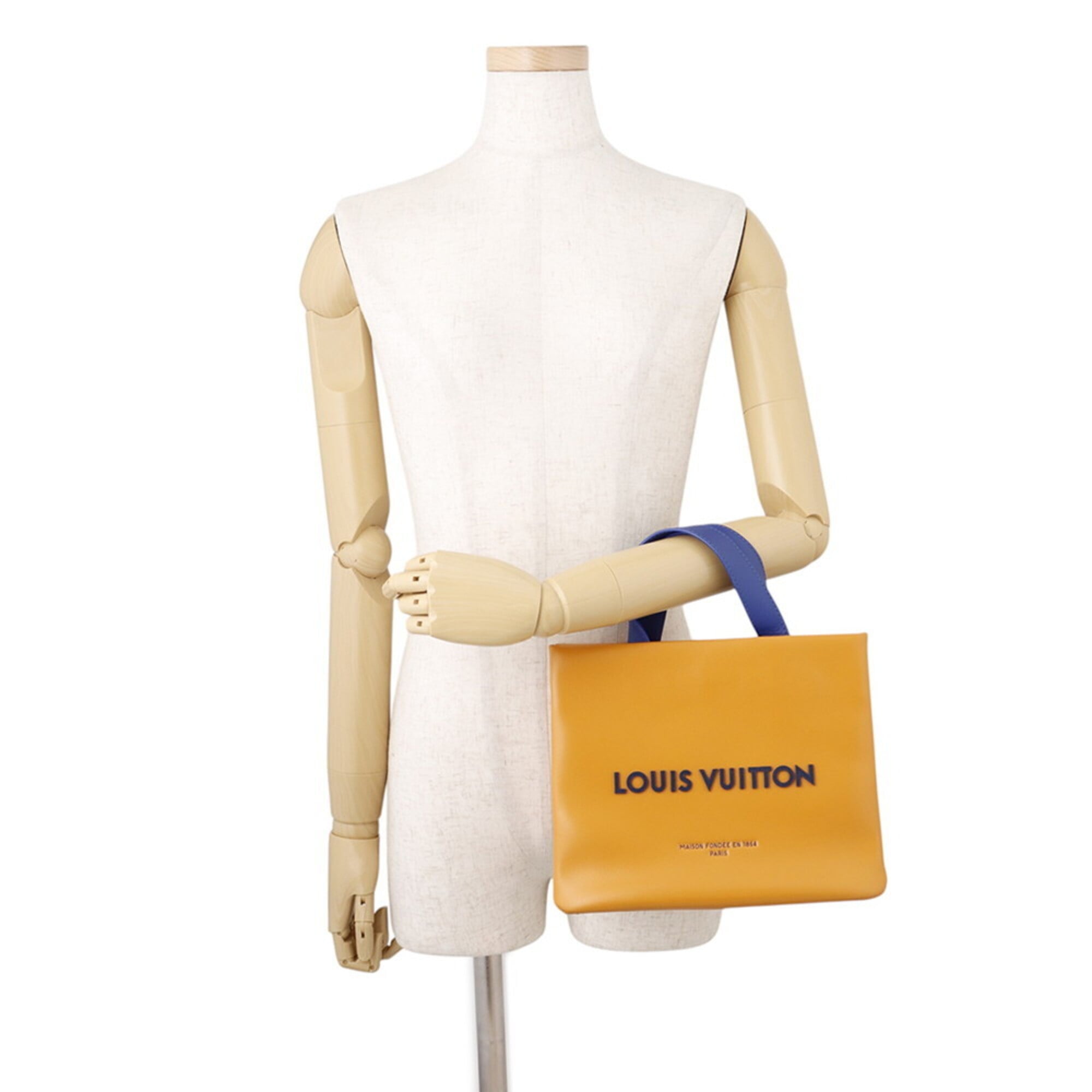Louis Vuitton Saffron Leather Handbag Tote Bag (Pre-Owned)