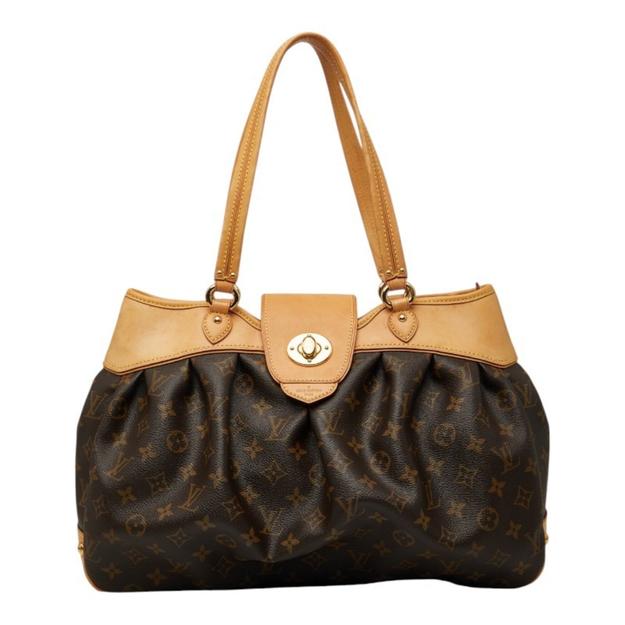 Louis Vuitton Brown Pvc Leather Handbag Tote Bag (Pre-Owned)