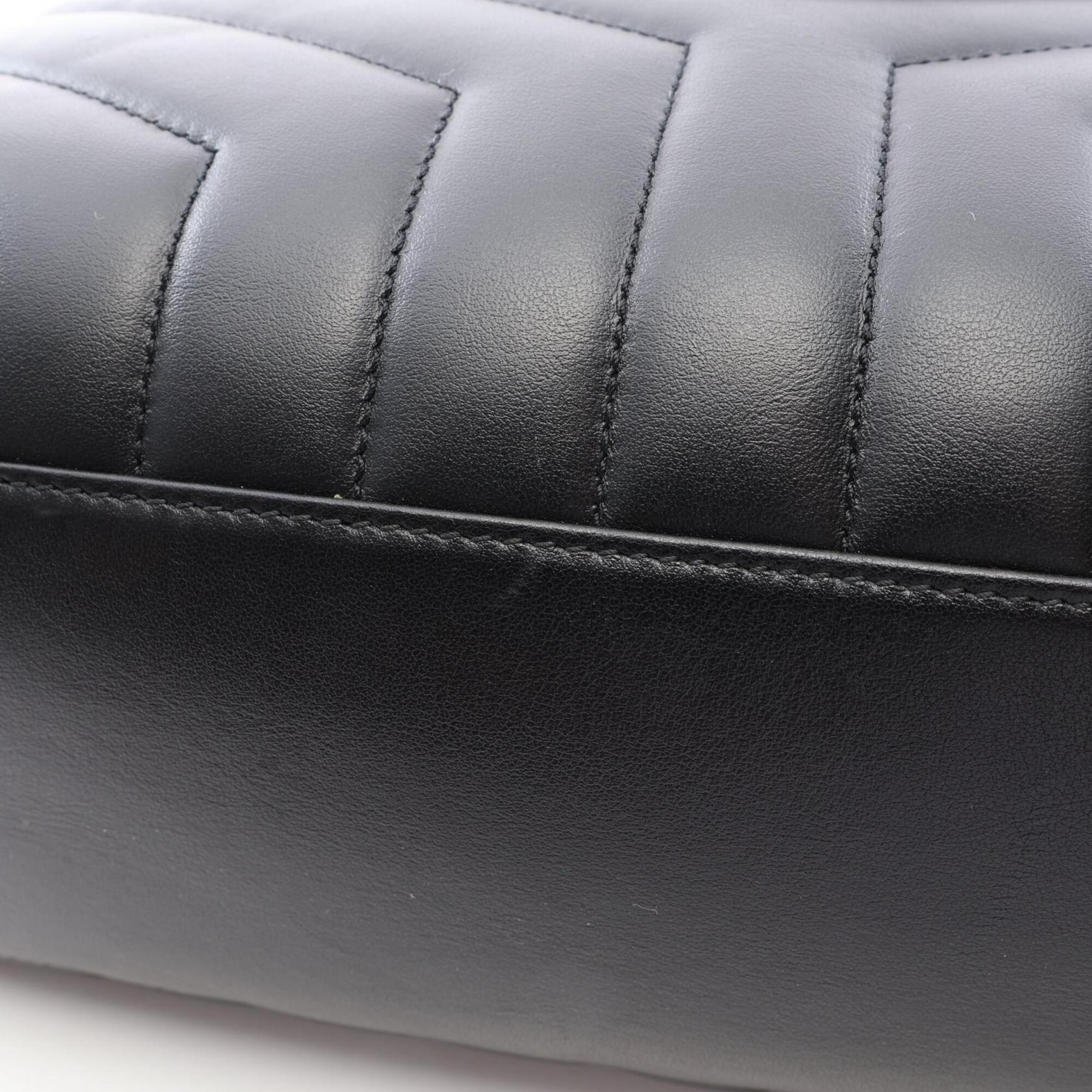 Saint Laurent Black Leather Handbag Tote Bag (Pre-Owned)