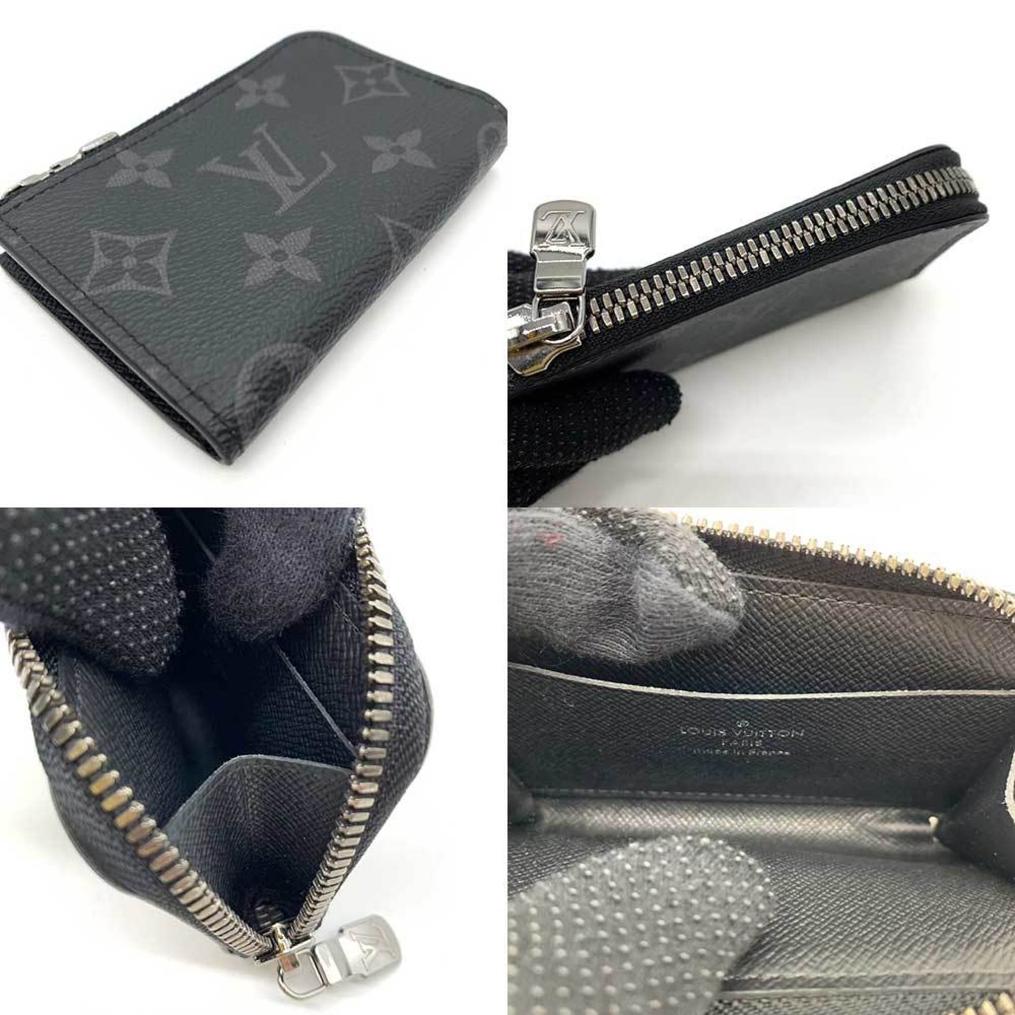 Louis Vuitton Monogram Eclipse Black Gray Monogram Eclipse Coin Purse/Coin Case (Pre-Owned)