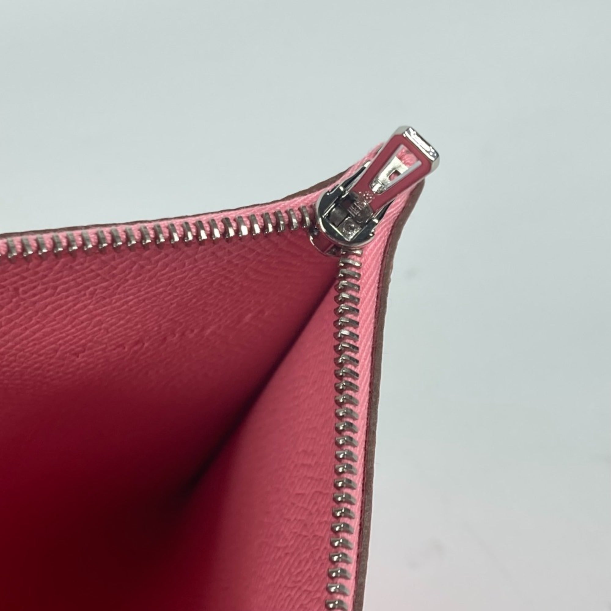 Hermes Brown Pink Epsom Leather Clutch Bag (Pre-Owned)