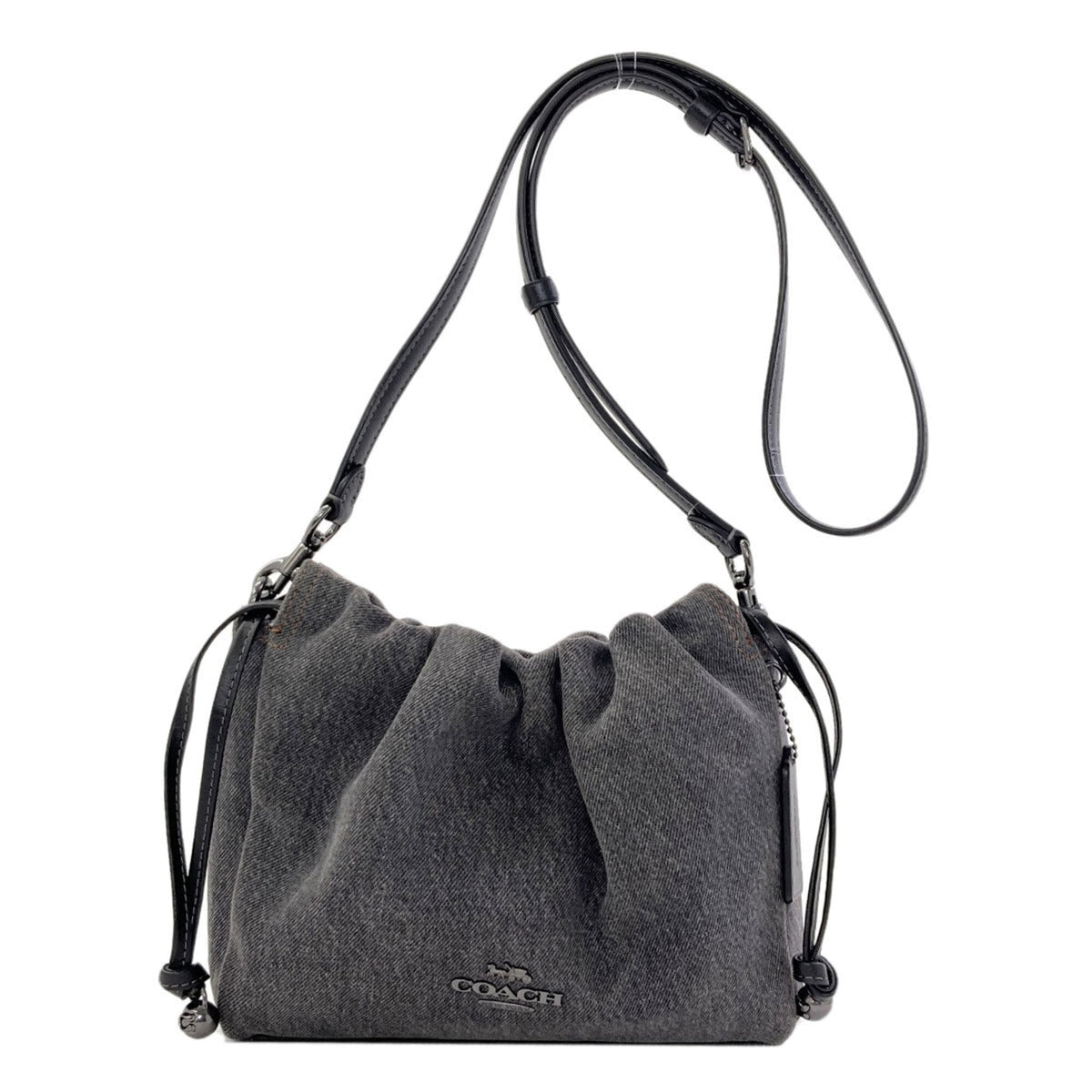Coach Gray Denim Shoulder Bag (Pre-Owned)