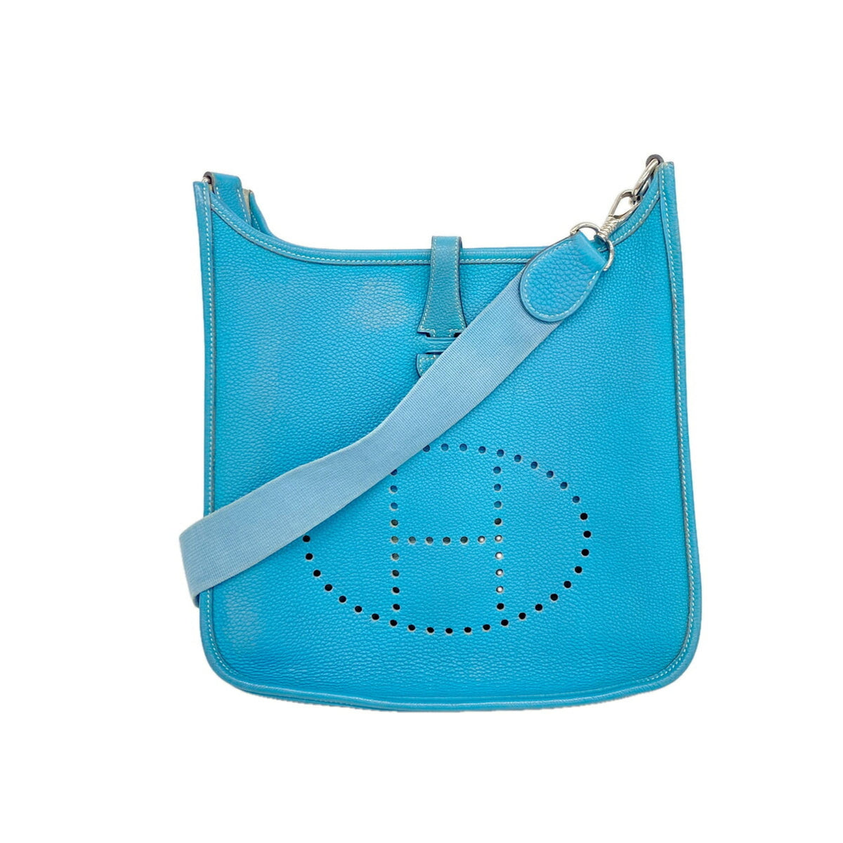 Hermes Blue Jean Togo Leather Shoulder Bag (Pre-Owned)