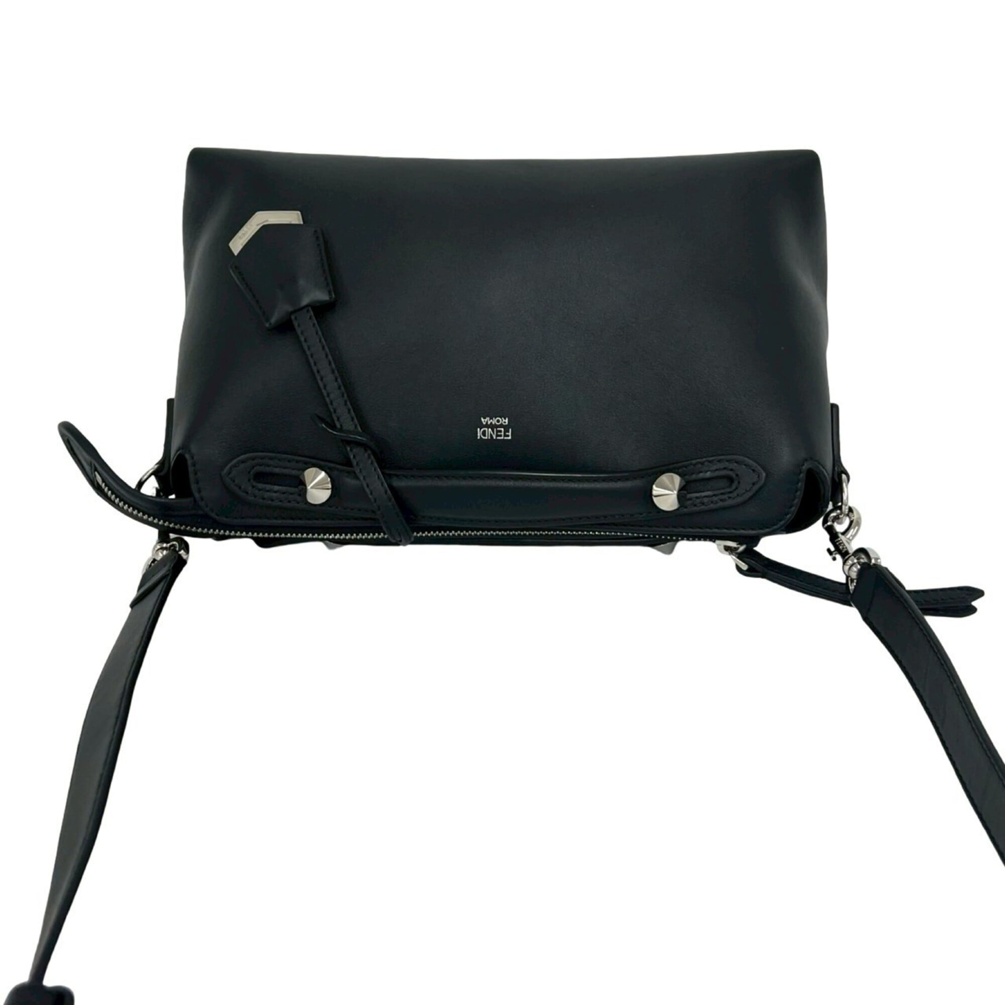 Fendi Black Leather Handbag Shoulder Bag (Pre-Owned)