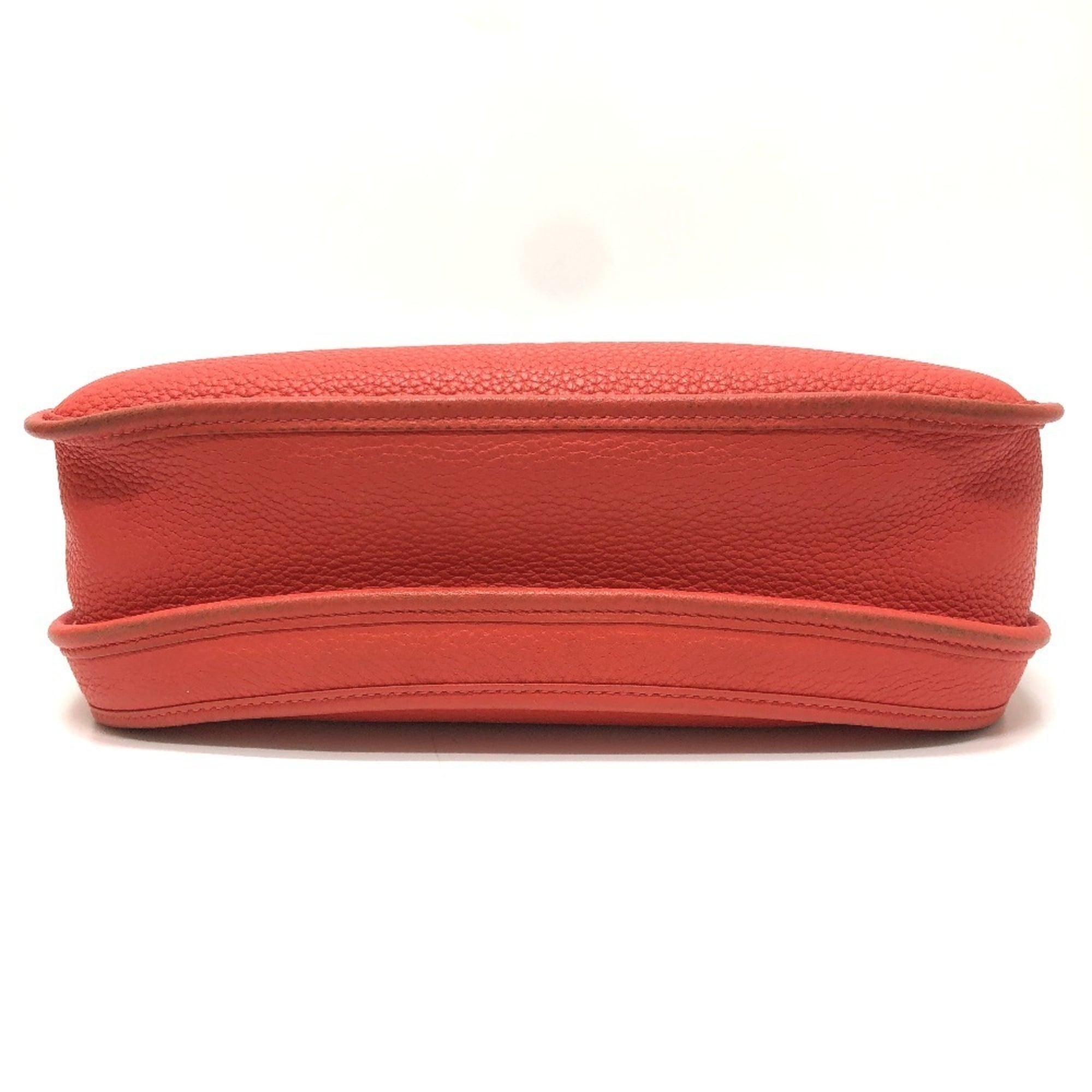 Hermes Red Color Taurillon Clemence Leather Shoulder Bag (Pre-Owned)
