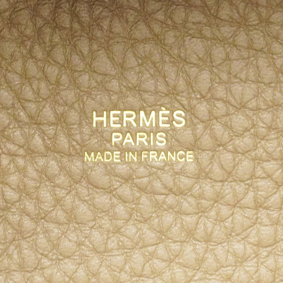 Hermes Etoupe Gray Taurillon Clemence Leather Handbag (Pre-Owned)