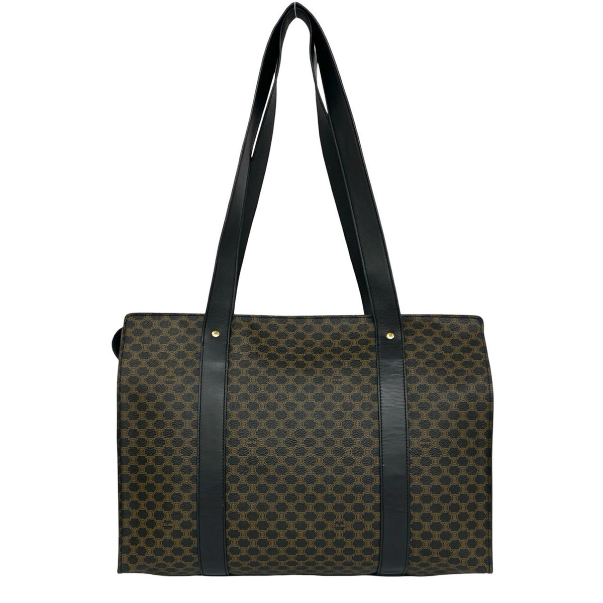 Celine Black Brown Pvc Leather Handbag Tote Bag (Pre-Owned)