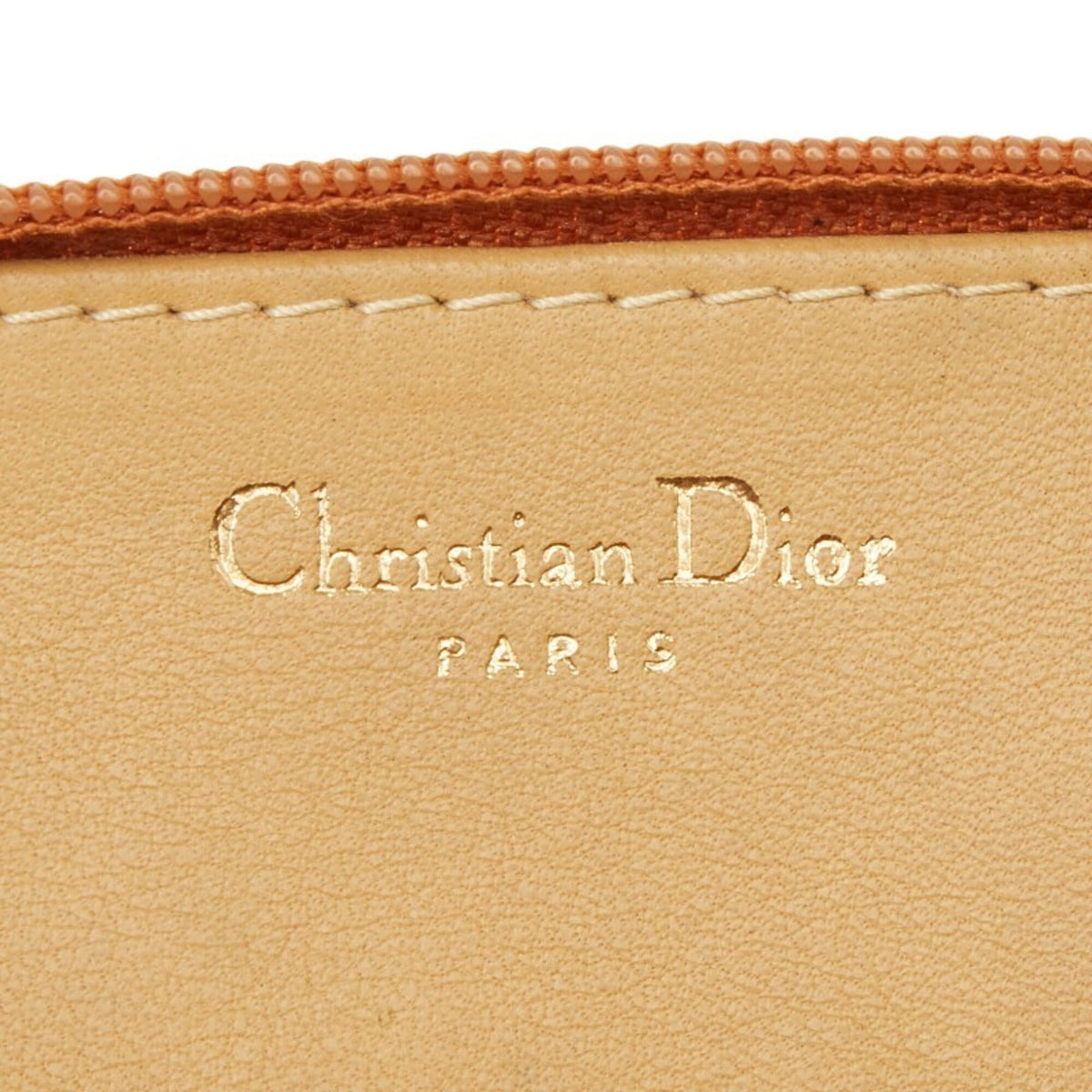 Christian Dior Brown Leather Handbag Pouch (Pre-Owned)