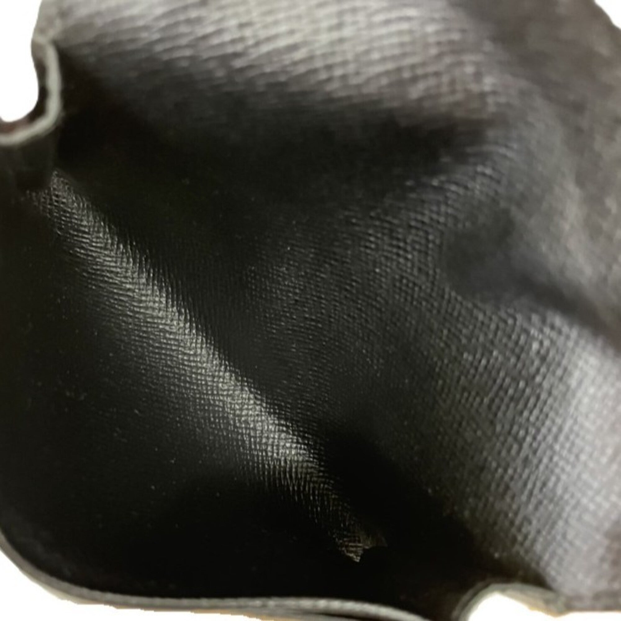 Louis Vuitton Black Leather Coin Purse/Coin Case (Pre-Owned)