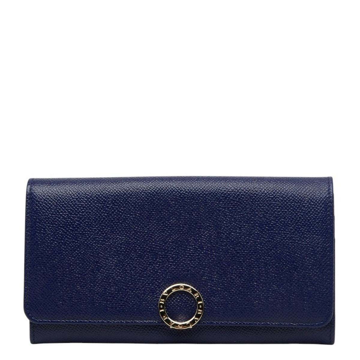 Bvlgari Blue Leather Long Wallet (Bi-Fold) (Pre-Owned)
