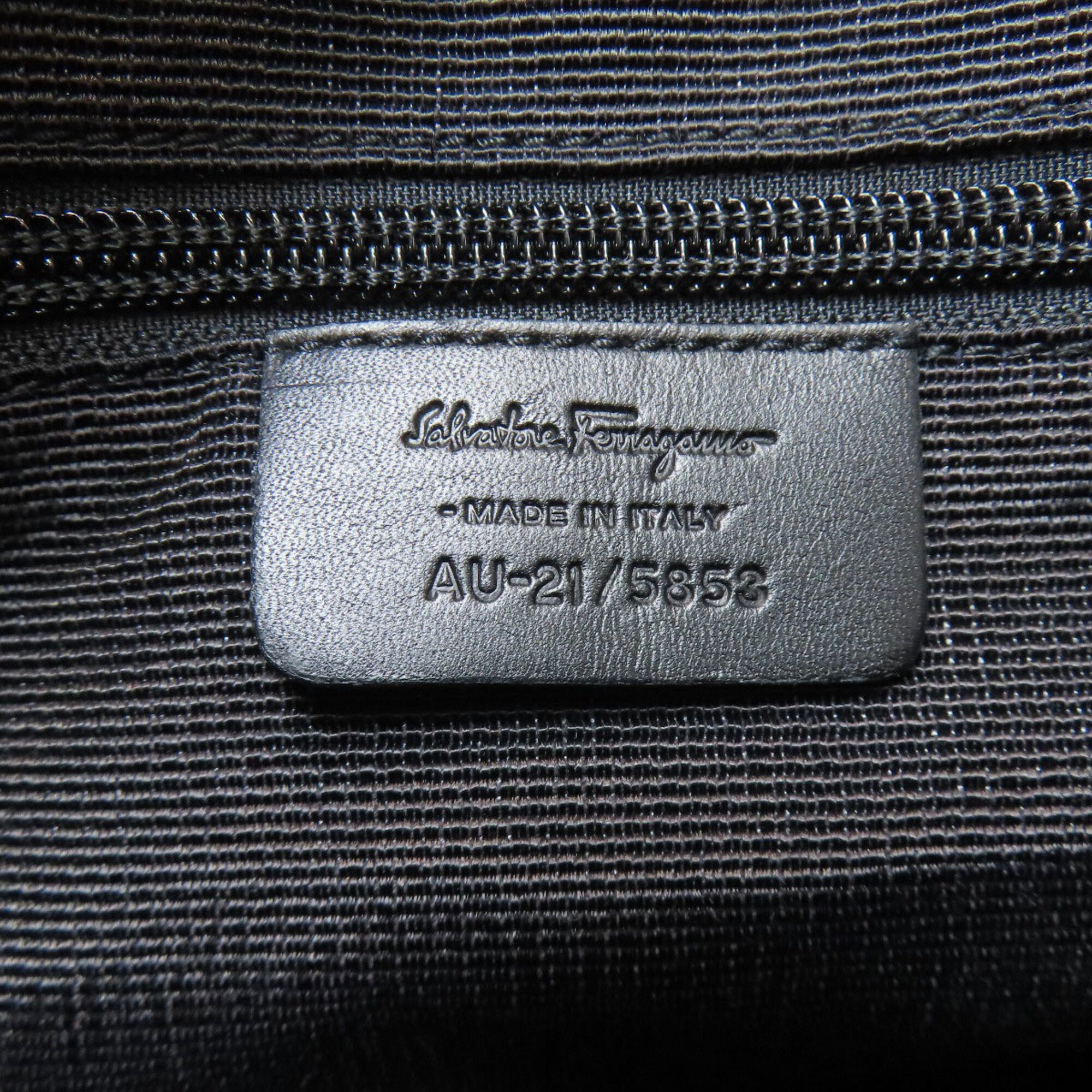 Salvatore Ferragamo Black Canvas Boston Bag (Pre-Owned)