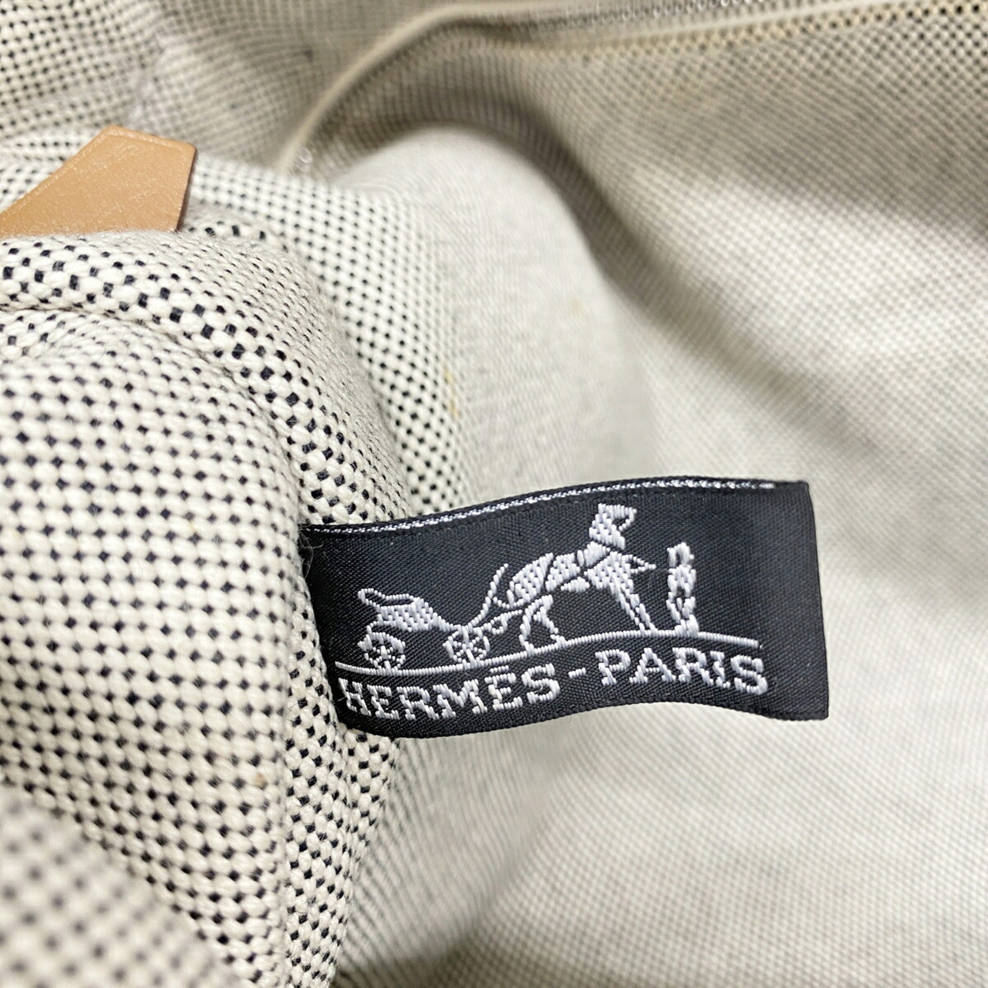 Hermes Black Canvas Tote Bag (Pre-Owned)