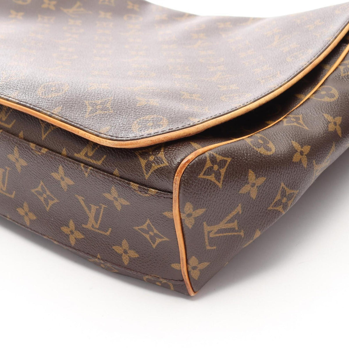 Louis Vuitton Brown Monogram Coated Canvas Leather Handbag Shoulder Bag (Pre-Owned)