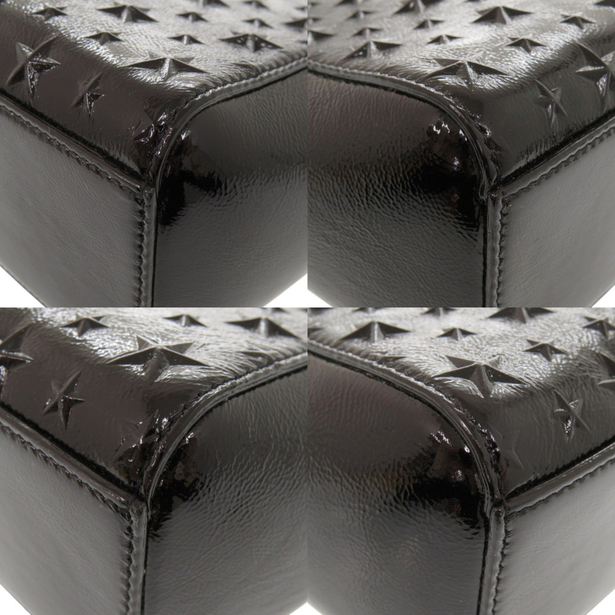 Jimmy Choo Black Patent Leather Handbag Shoulder Bag (Pre-Owned)