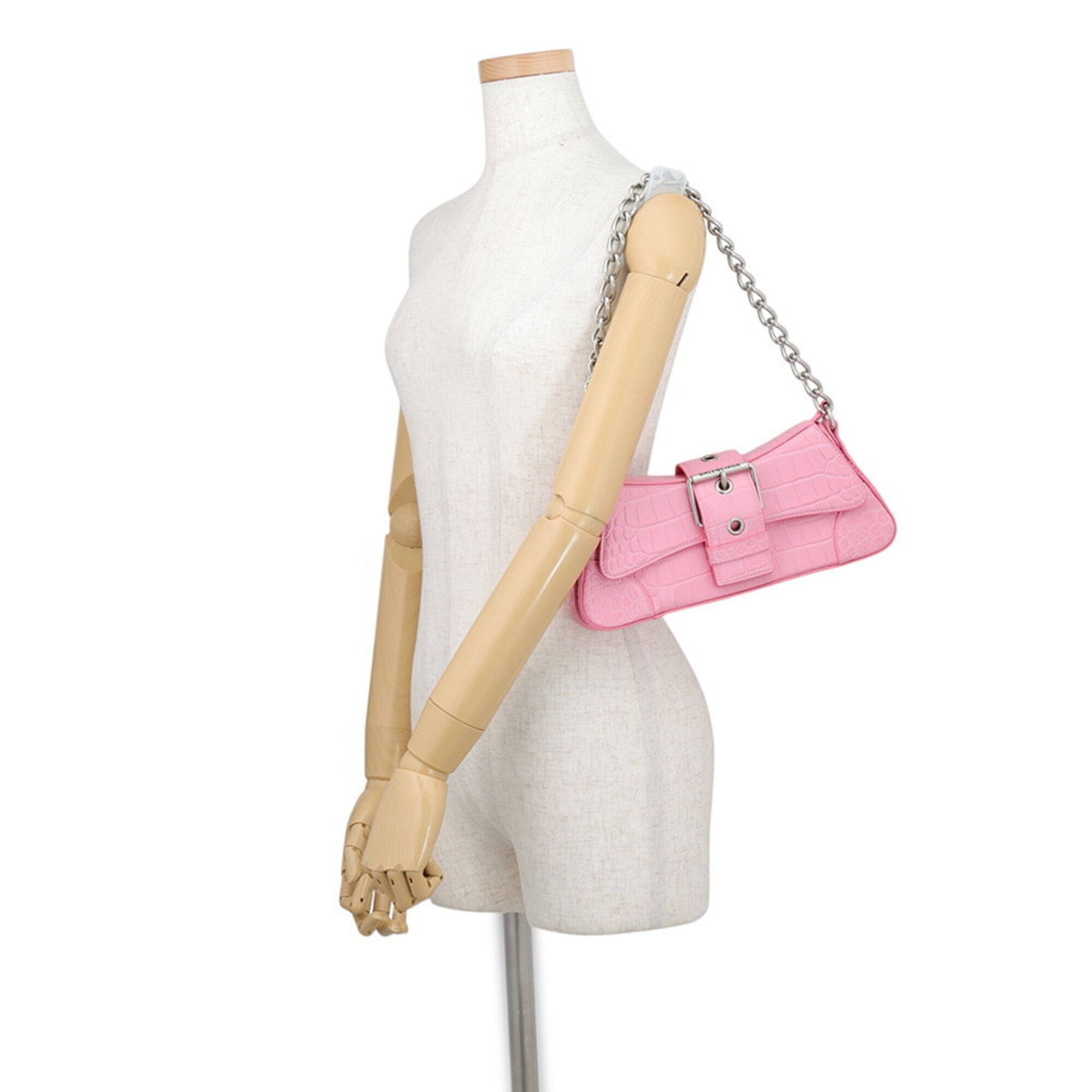 Balenciaga Pink Leather Handbag Shoulder Bag (Pre-Owned)