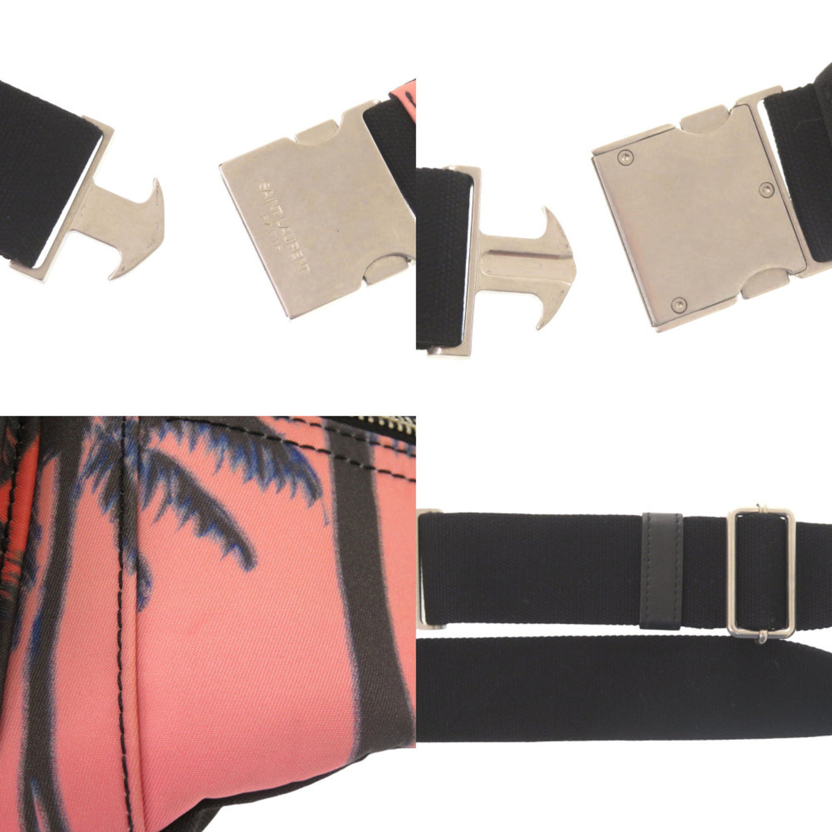 Saint Laurent Orange Pink Nylon Fanny Pack (Pre-Owned)