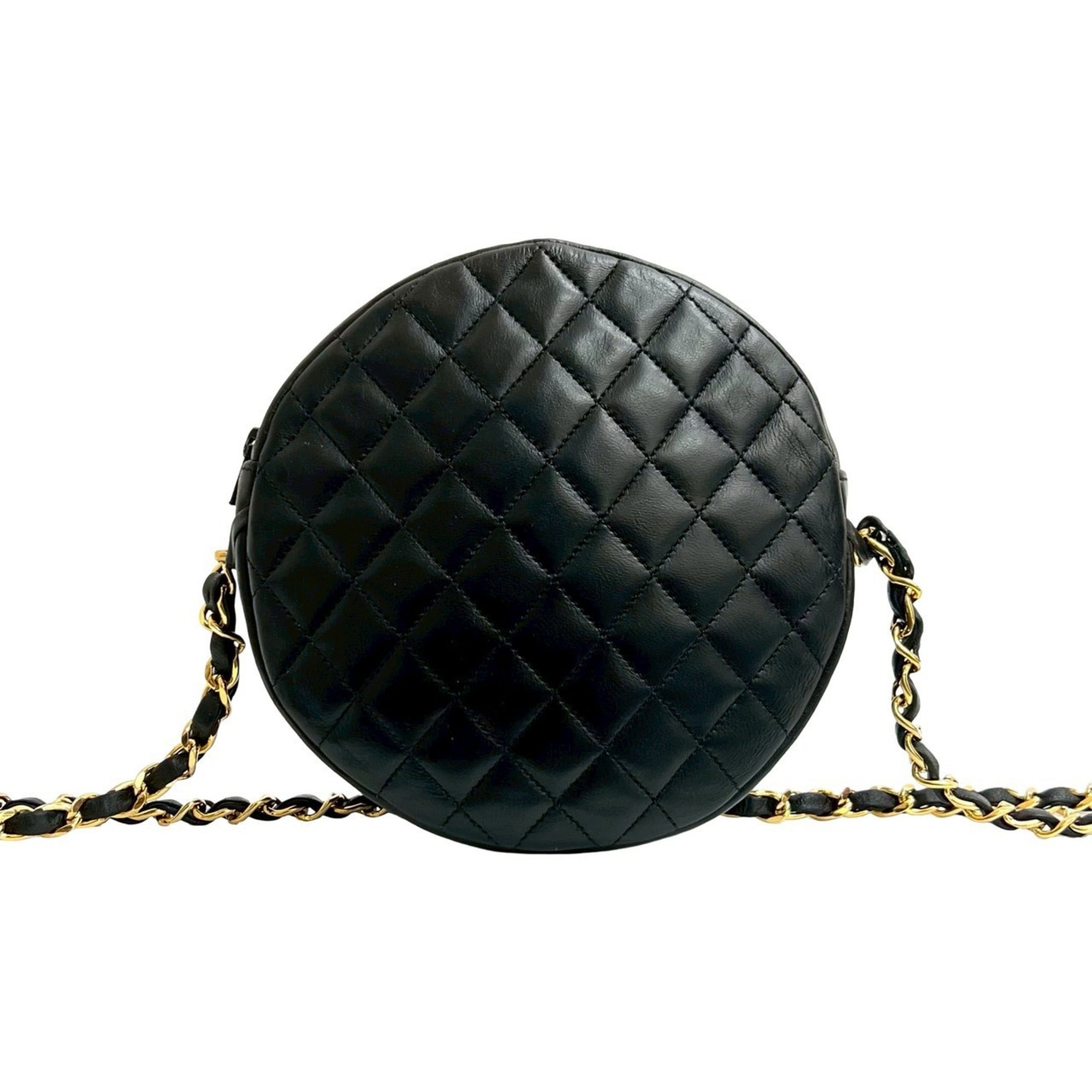 Chanel Black Leather Pochette Shoulder Bag (Pre-Owned)