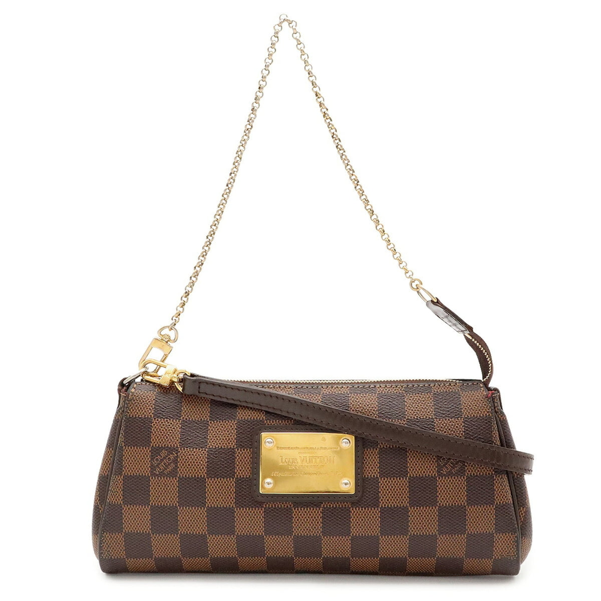 Louis Vuitton Brown Damier Canvas White Pvc Clutch Bag Handbag Pouch Shoulder Bag (Pre-Owned)