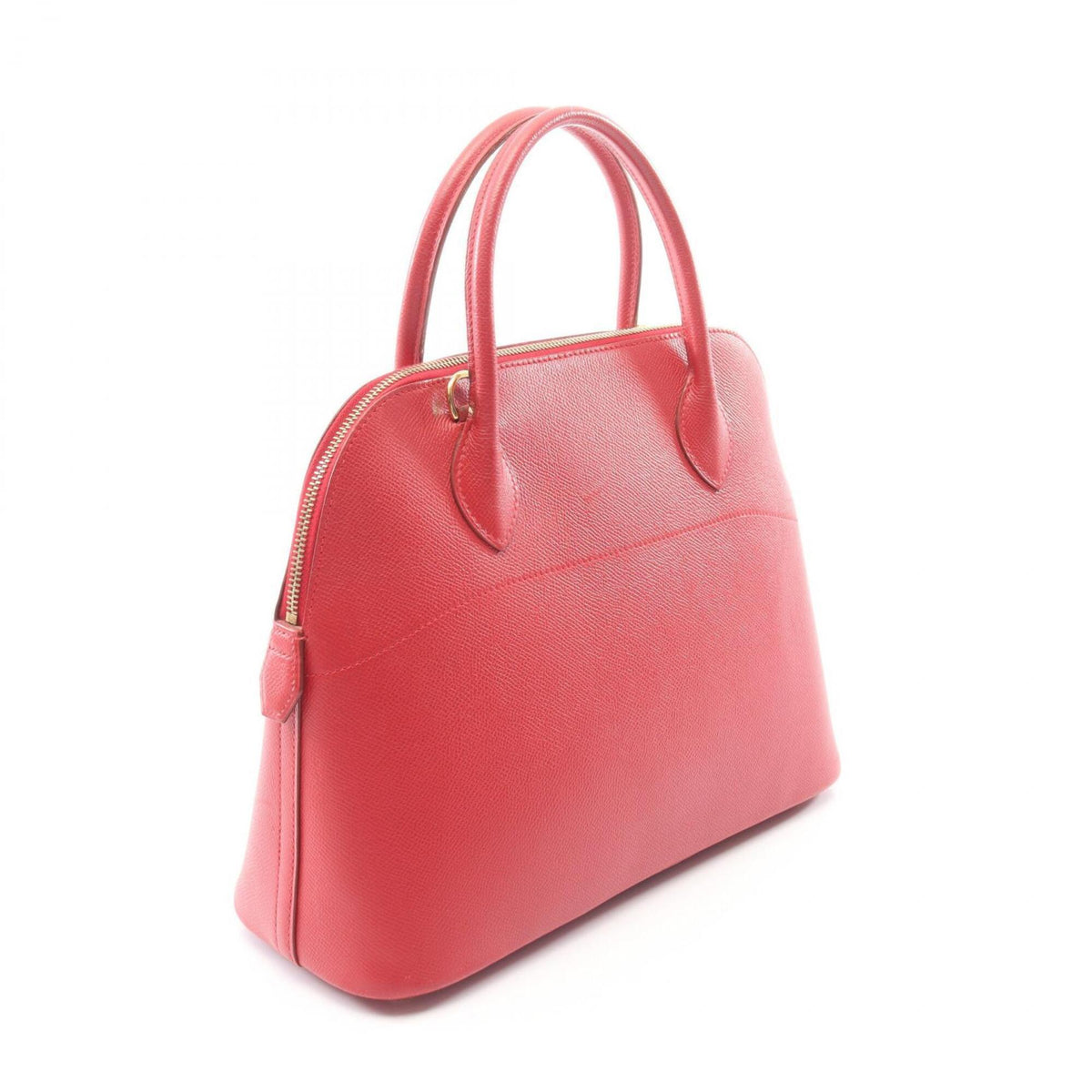 Hermes Red Color Courchevel Leather Handbag (Pre-Owned)
