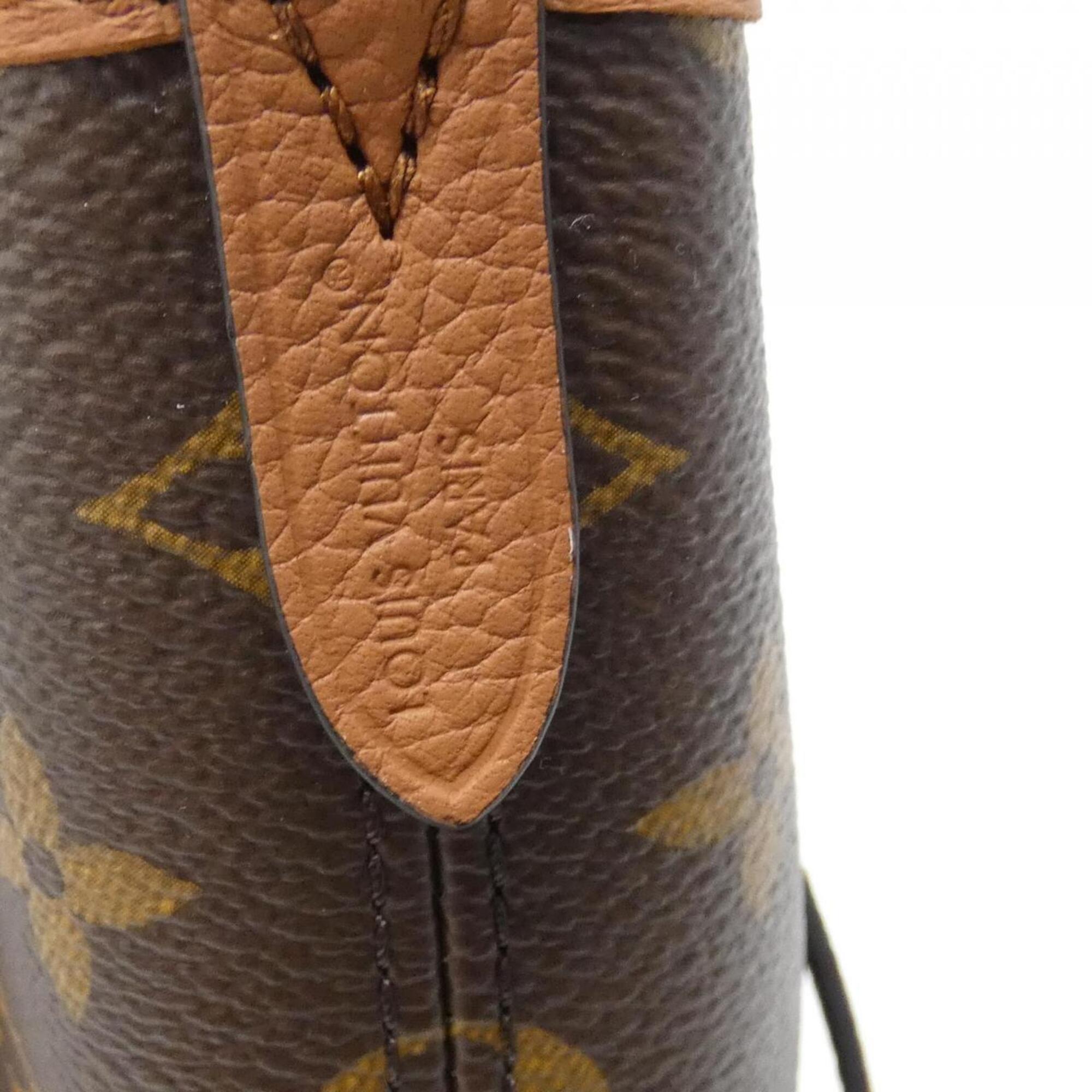 Louis Vuitton Brown Marron Monogram Monogram Coated Canvas Leather Handbag (Pre-Owned)