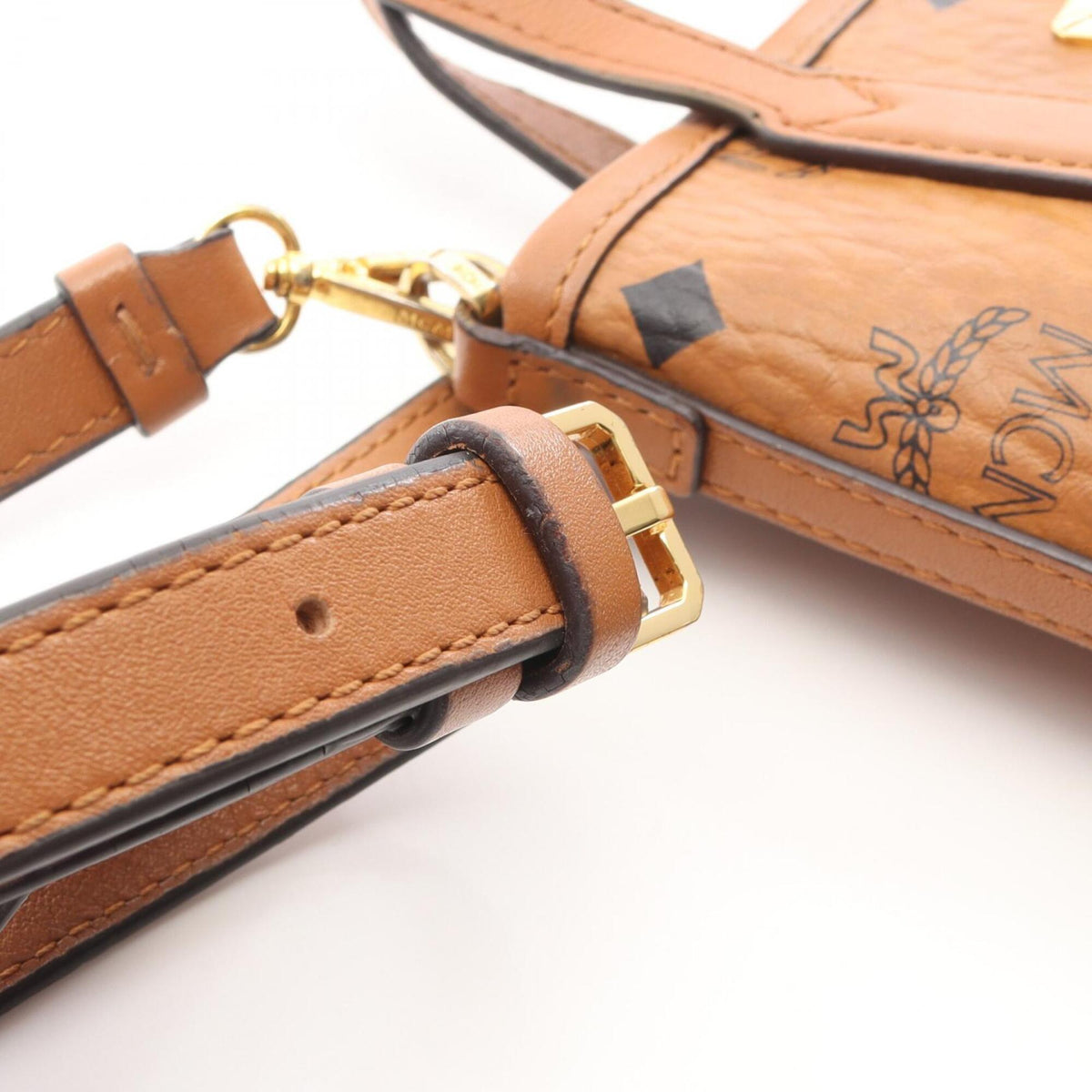 Mcm Brown Coated Canvas Leather Handbag (Pre-Owned)