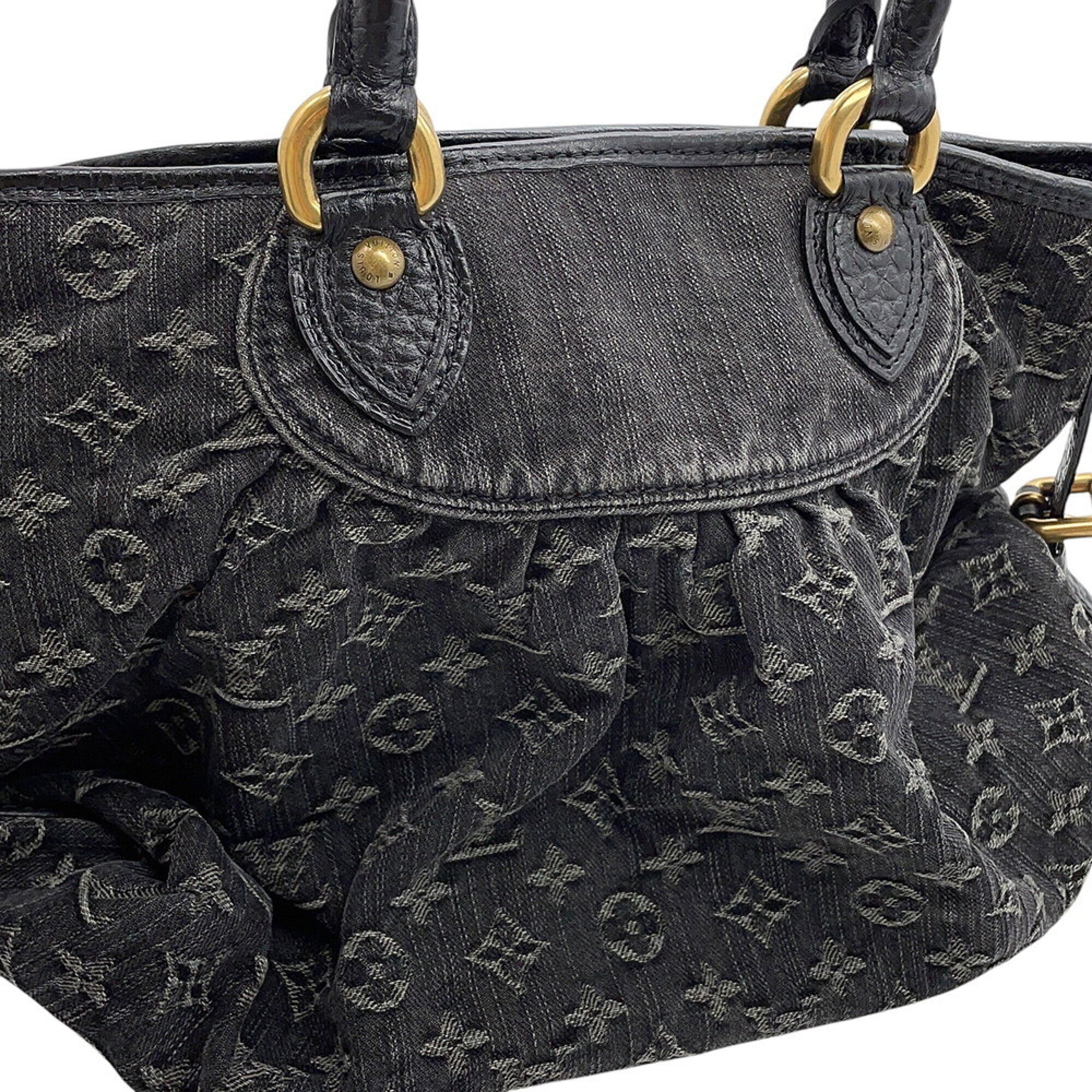 Louis Vuitton Monogram Denim Black Noir Monogram Denim Handbag Shoulder Bag (Pre-Owned)