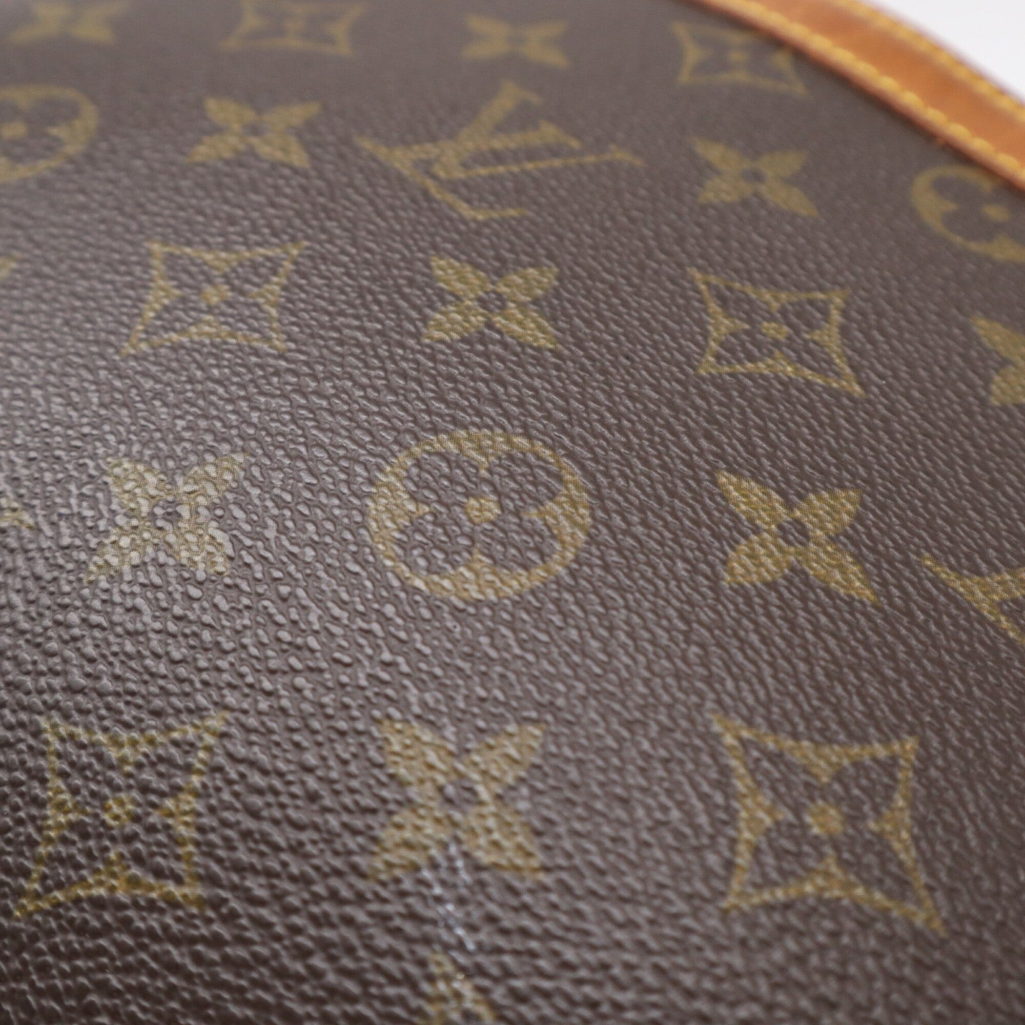 Louis Vuitton Beige Brown Monogram Coated Canvas Leather Shoulder Bag (Pre-Owned)