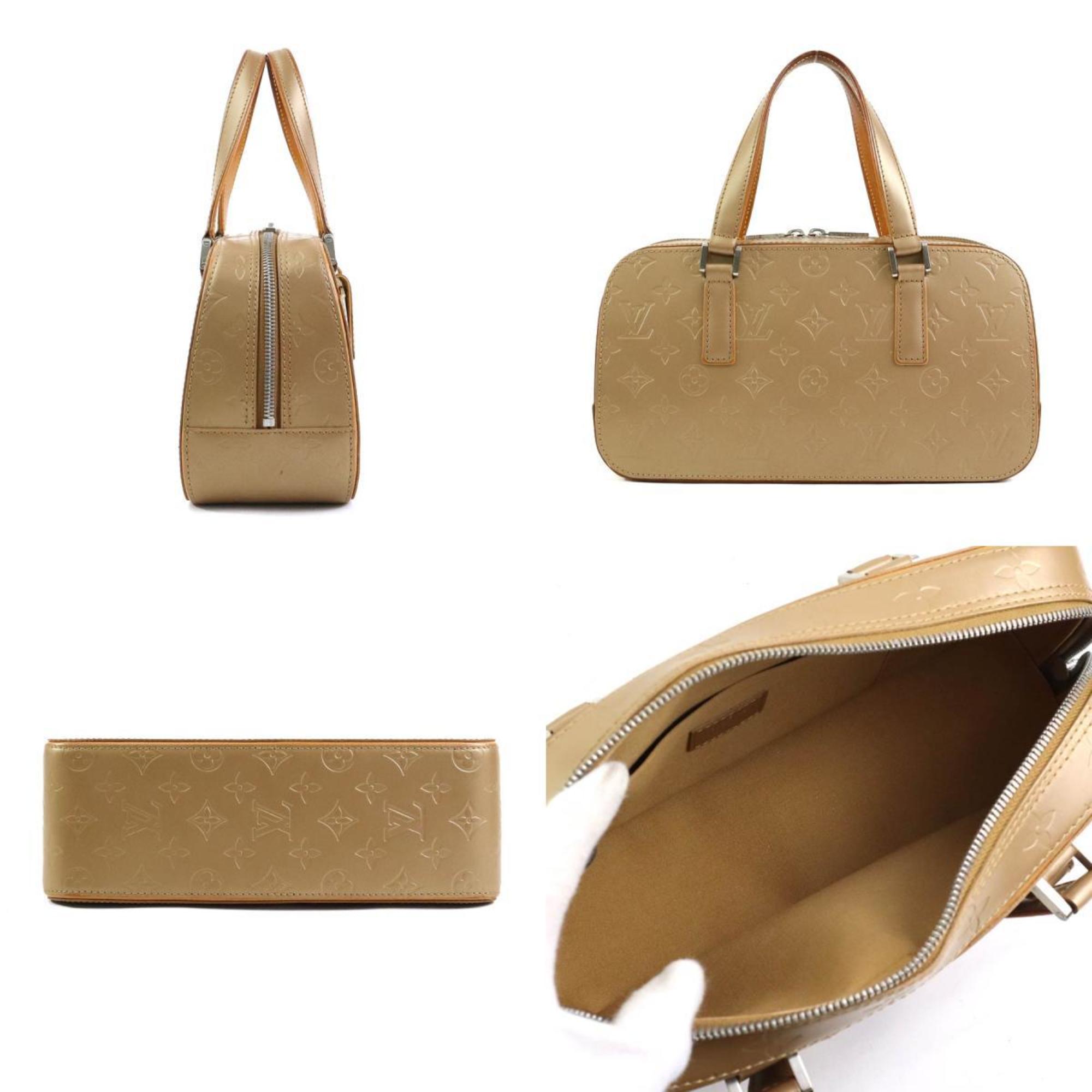 Louis Vuitton Gold Brown Monogram Mat Handbag (Pre-Owned)