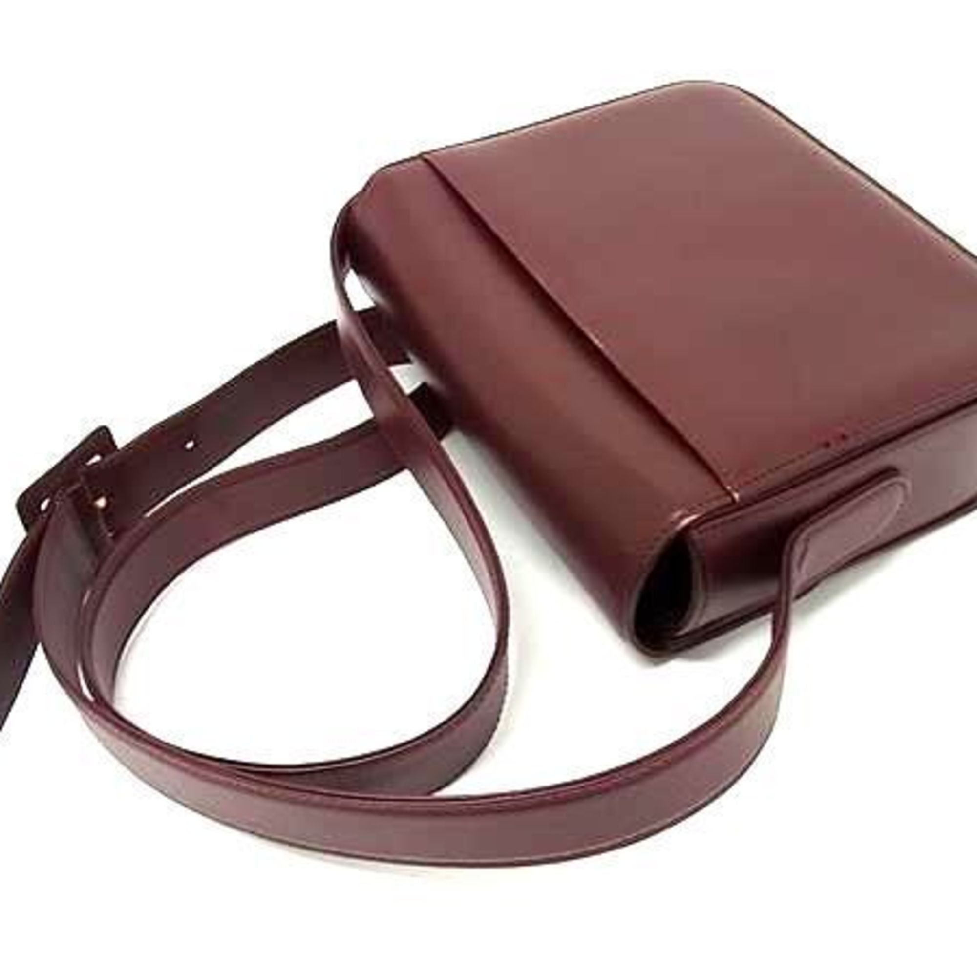 Cartier Must Bordeaux Leather Shoulder Bag (Pre-Owned)