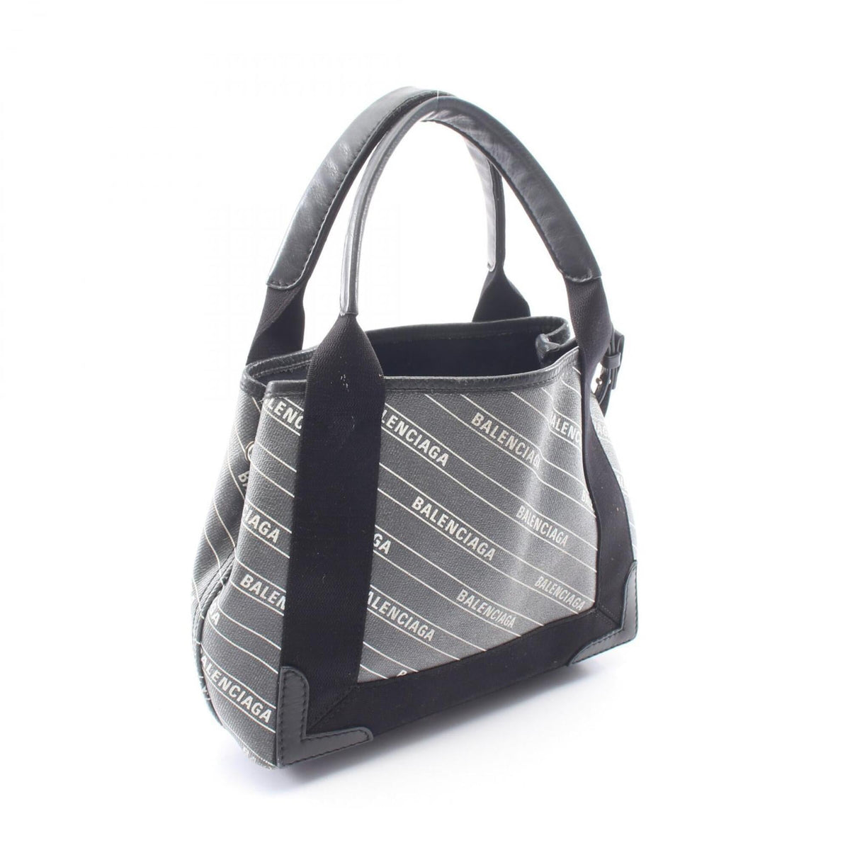 Balenciaga Black Coated Canvas Handbag Pouch (Pre-Owned)