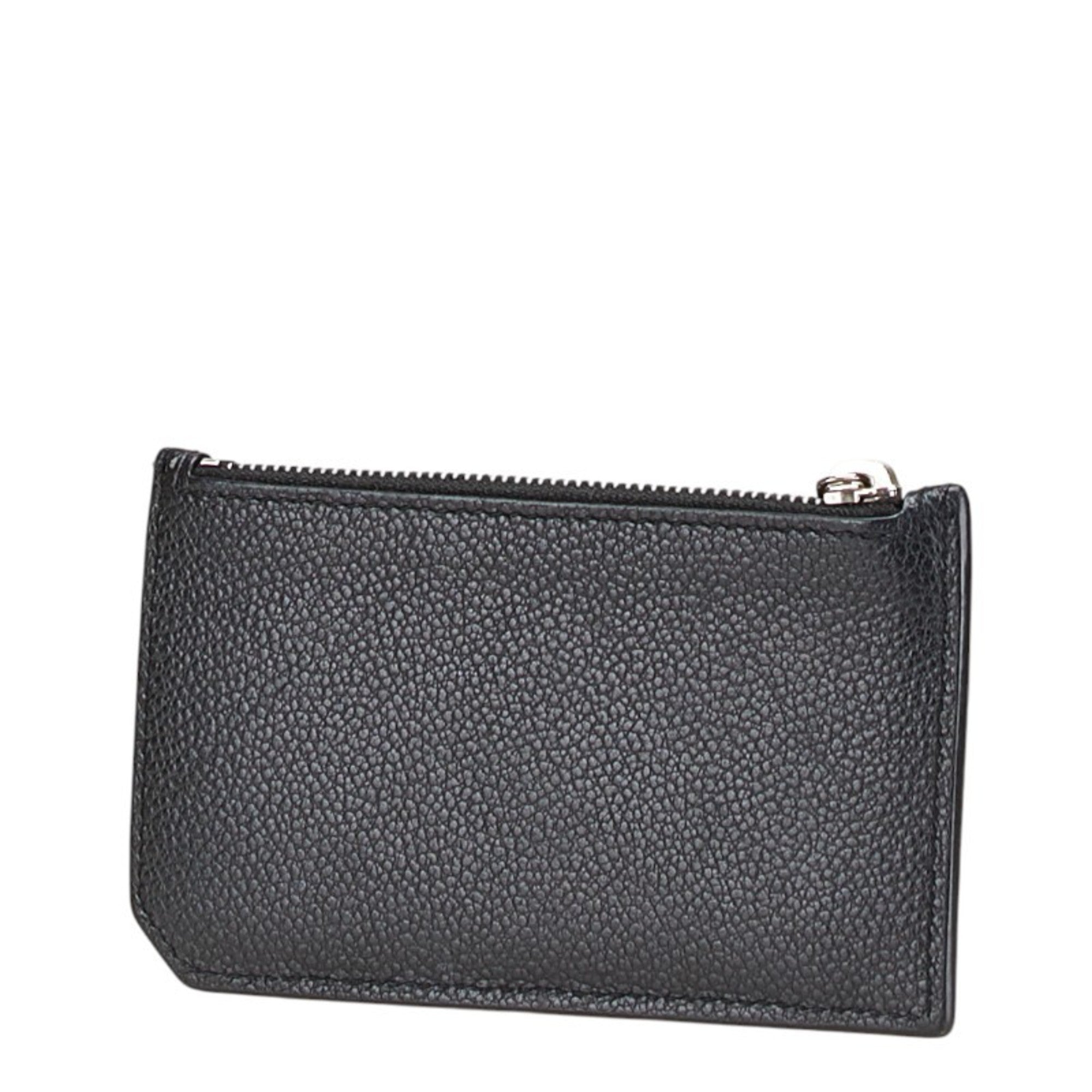 Saint Laurent Black Leather Coin Purse/Coin Case (Pre-Owned)