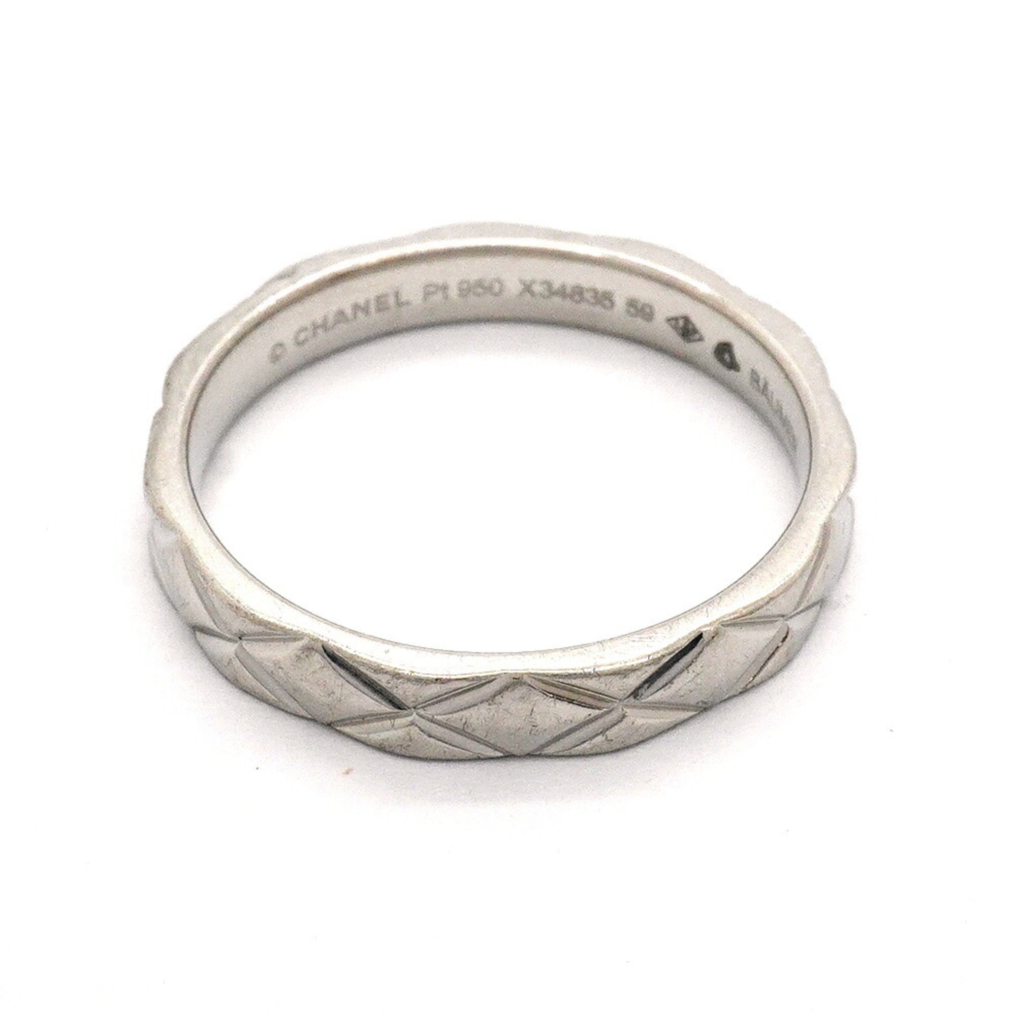 Chanel Platinum 950 Band Ring (Pre-Owned)