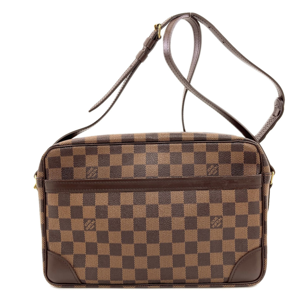 Louis Vuitton Damier Canvas Ebene Damier Canvas Shoulder Bag (Pre-Owned)