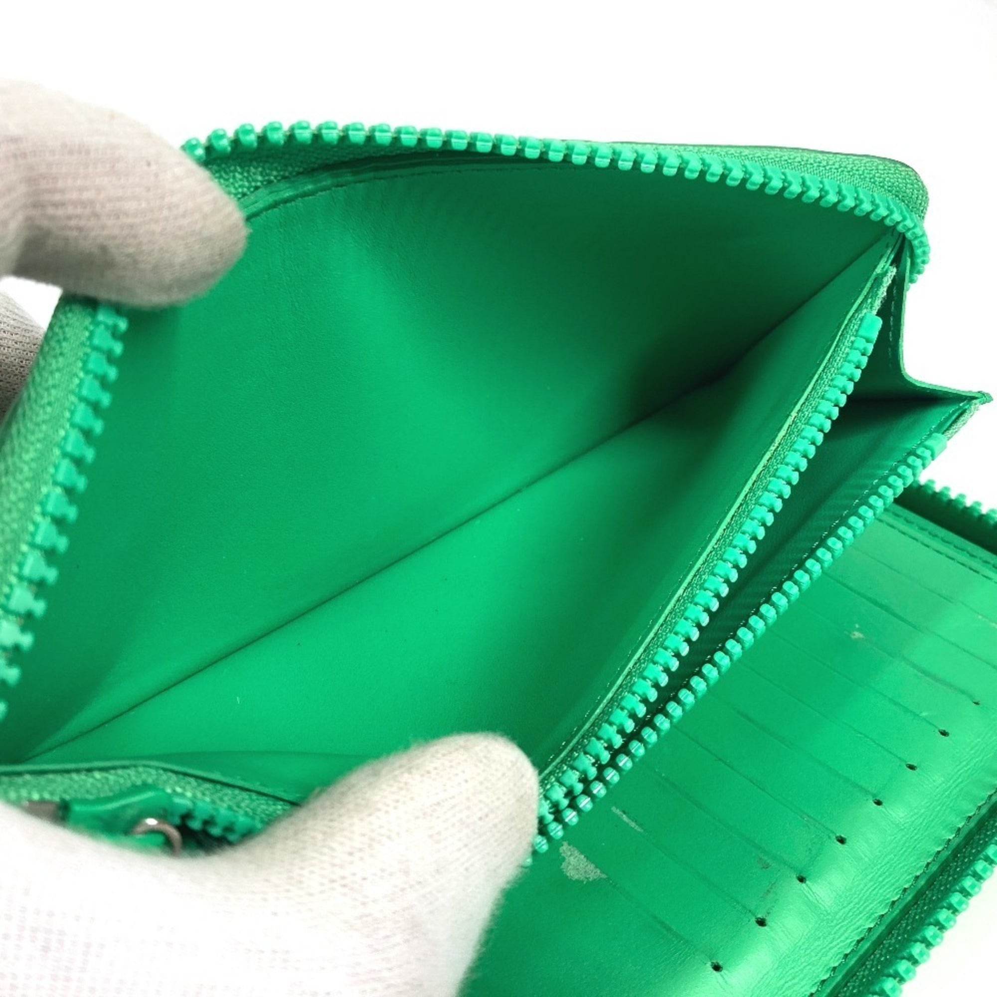 Louis Vuitton Green Leather Long Wallet (Bi-Fold) (Pre-Owned)